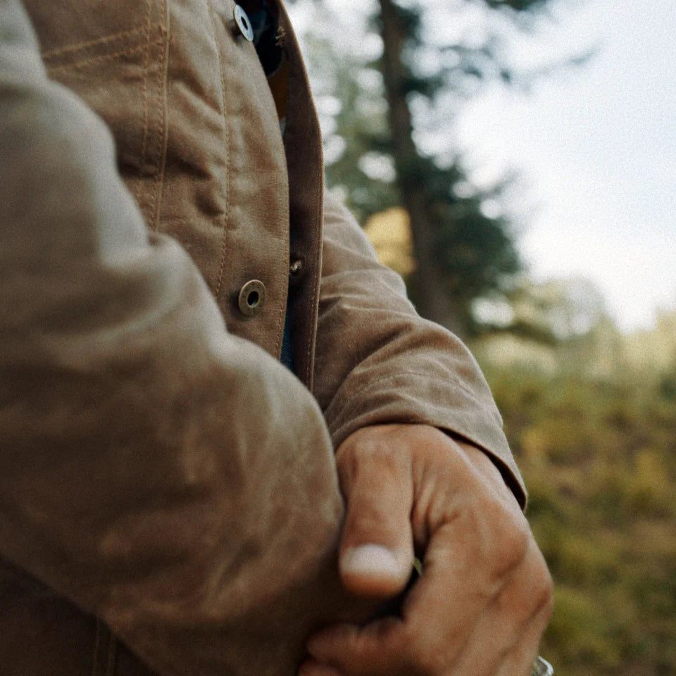 Ginew - Wax Canvas Rider Jacket - Brown