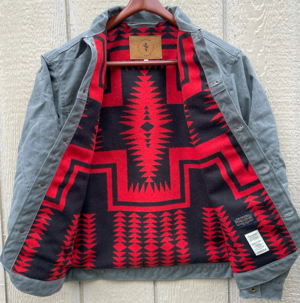 Ginew - Legends Rider - Charcoal + Pendleton