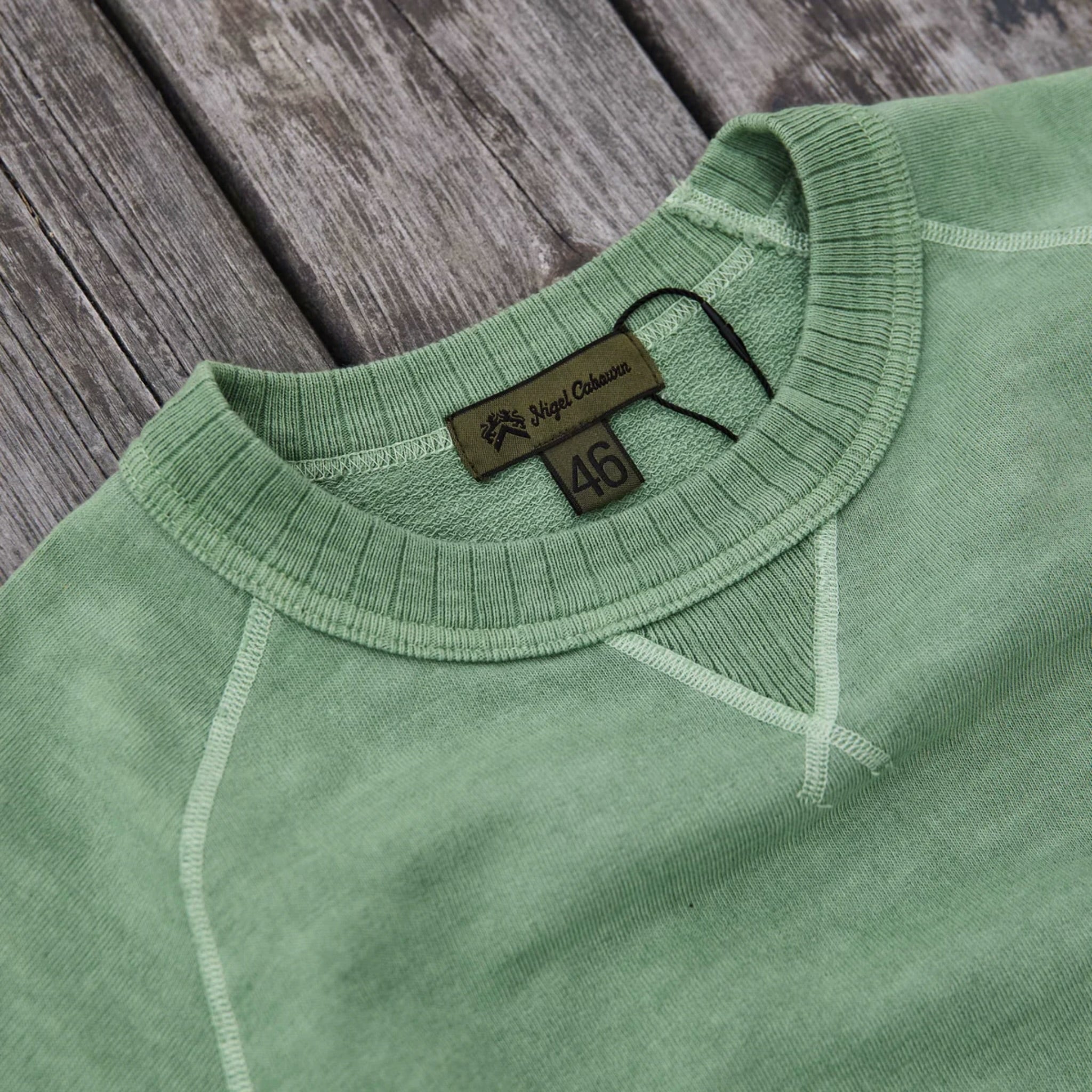 Nigel Cabourn - Kortærmet sweatshirt - pigment farvet