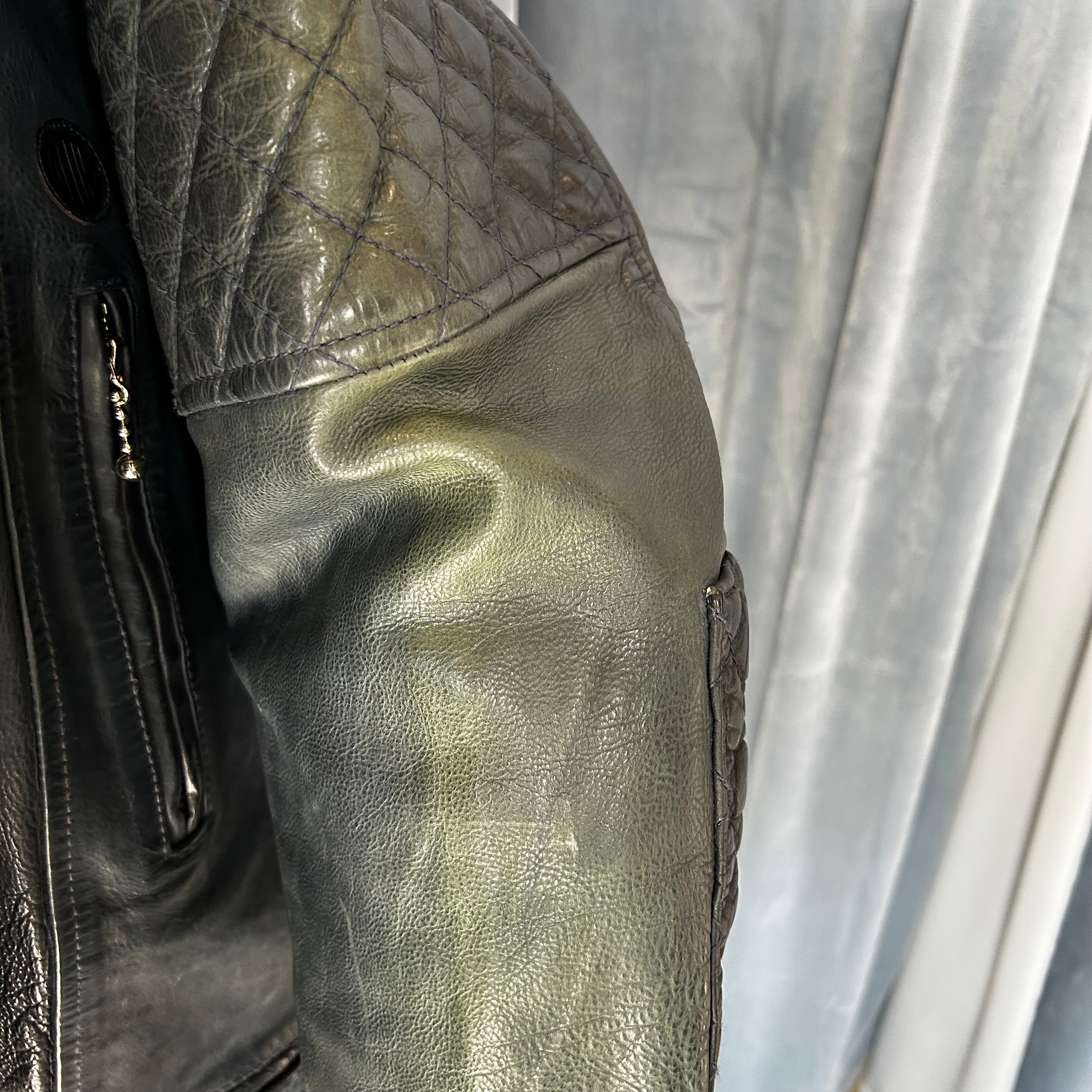 Deus Ex Machina - Lightning Leather Jacket - Dark Blue