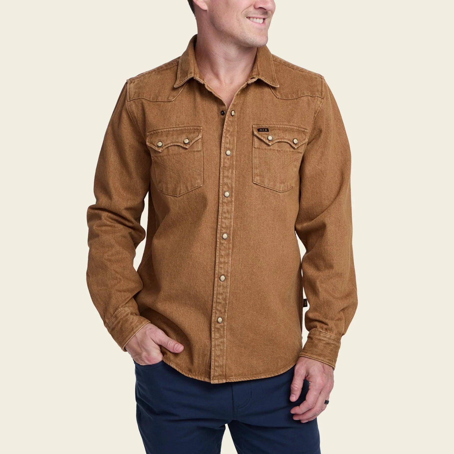 Howler Brothers - Dust Up Shirt Denim - Brown