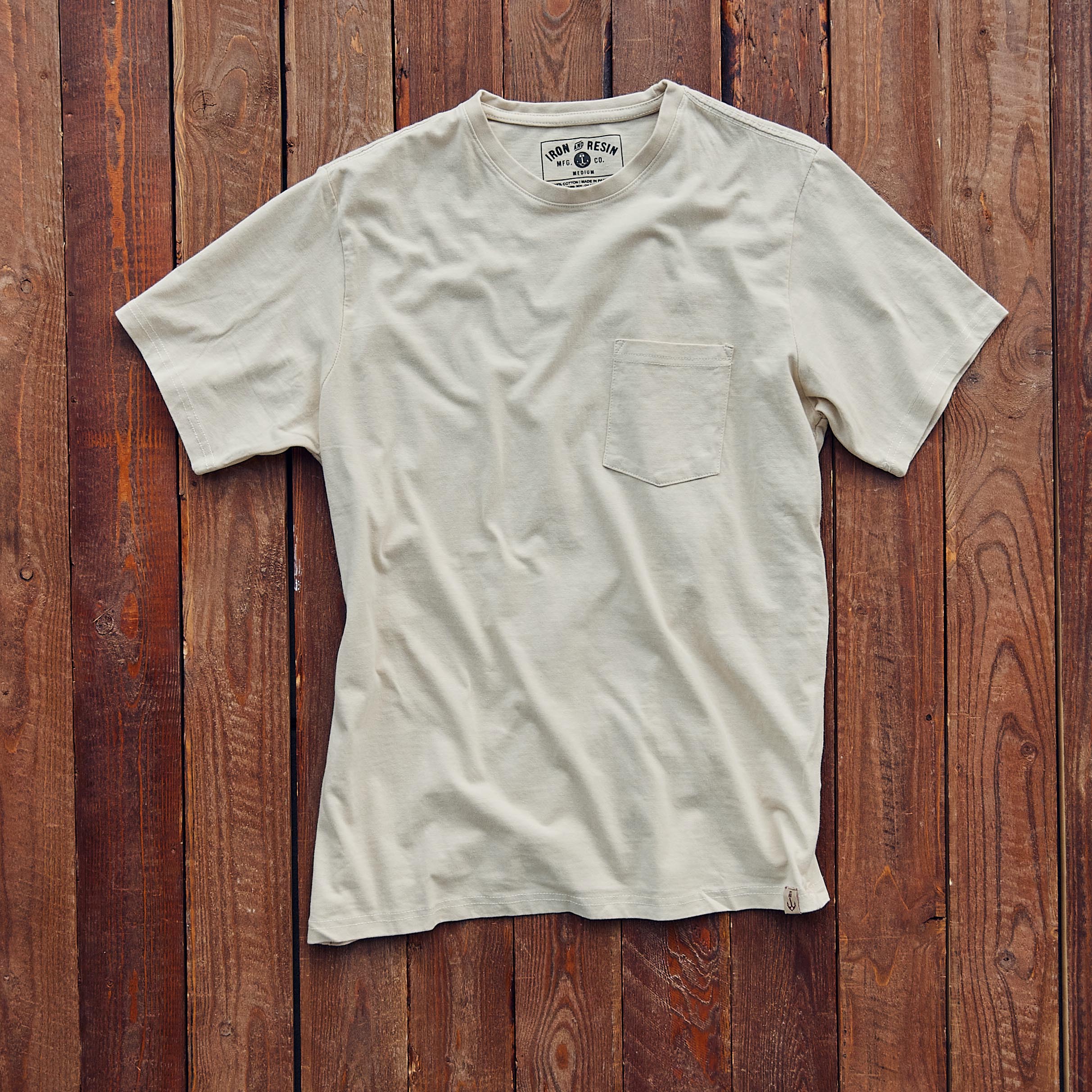 Iron & Resin - Faded Pocket Tee - Natural