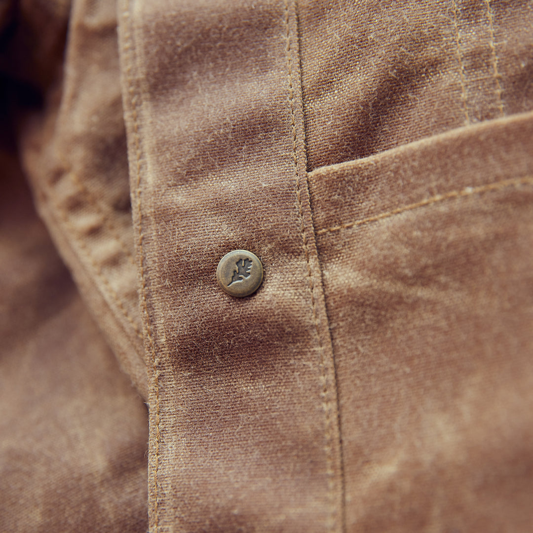 Ginew - Wax Canvas Rider Jacket - Brown