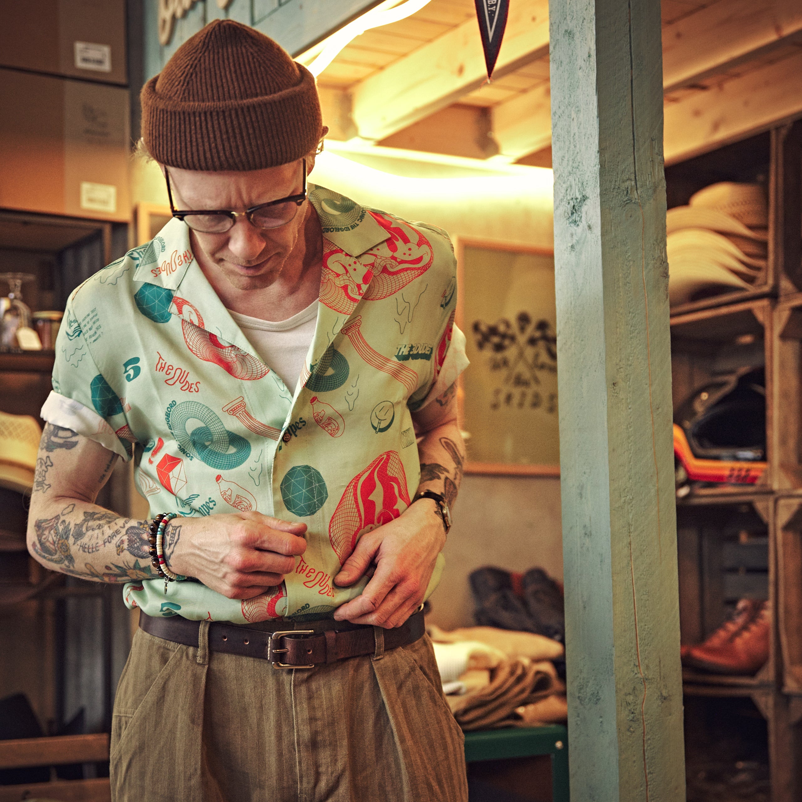 The Dudes - 3Dudes Hawaiian Shirt - Grøn