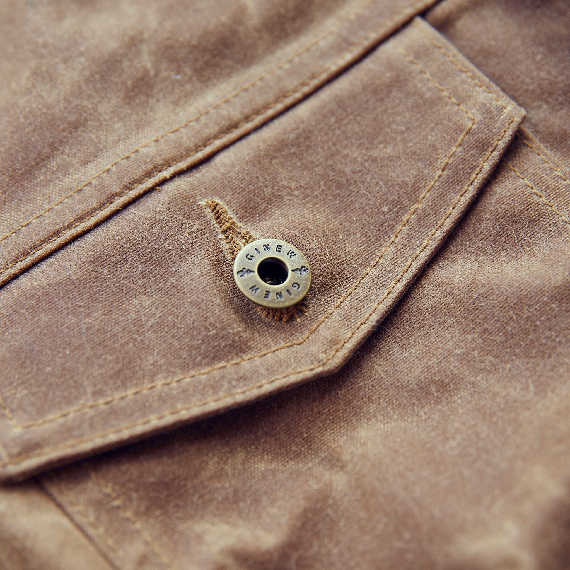 Ginew - Wax Canvas Rider Jacket - Brown