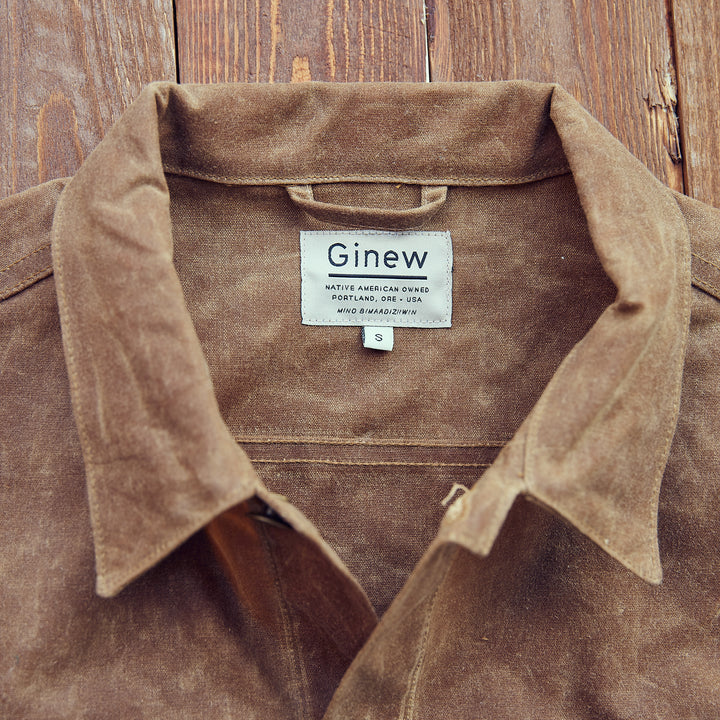 Ginew - Wax Canvas Rider Jacket - Brown