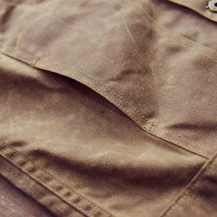 Ginew - Wax Canvas Rider Jacket - Brown