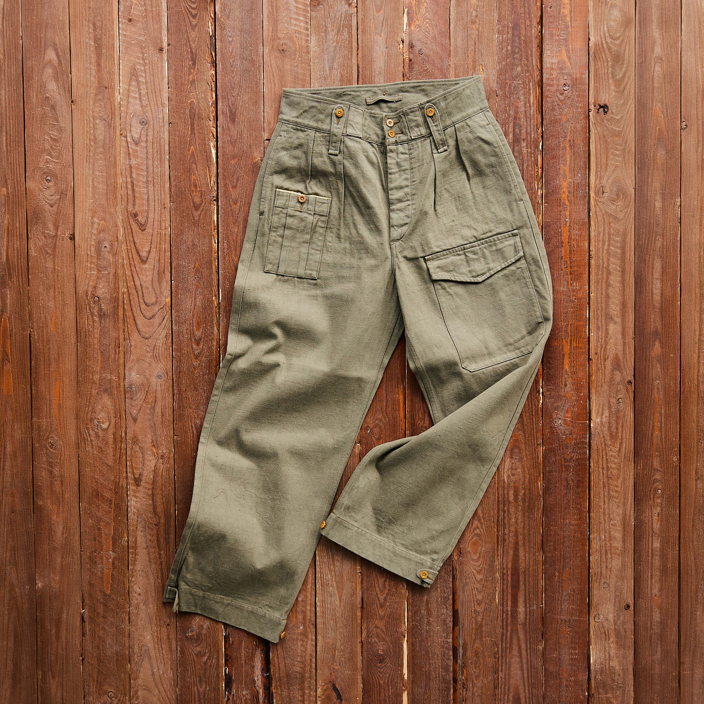 Nigel Cabourn - BRITISH ARMY PANT LOOSE DENIM GREEN – Jake's Apparel