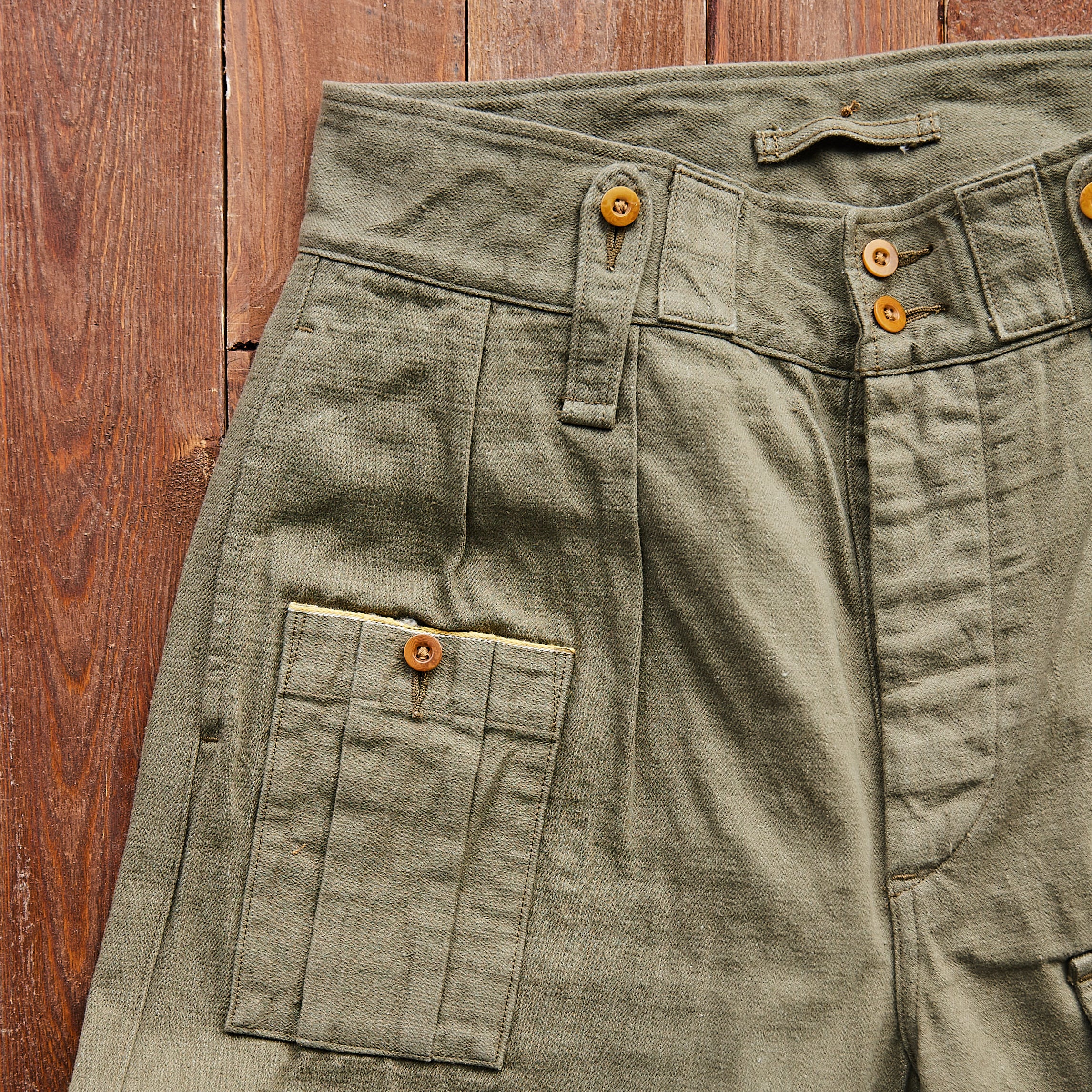 Nigel Cabourn - BRITISH ARMY PANT LOOSE DENIM GREEN