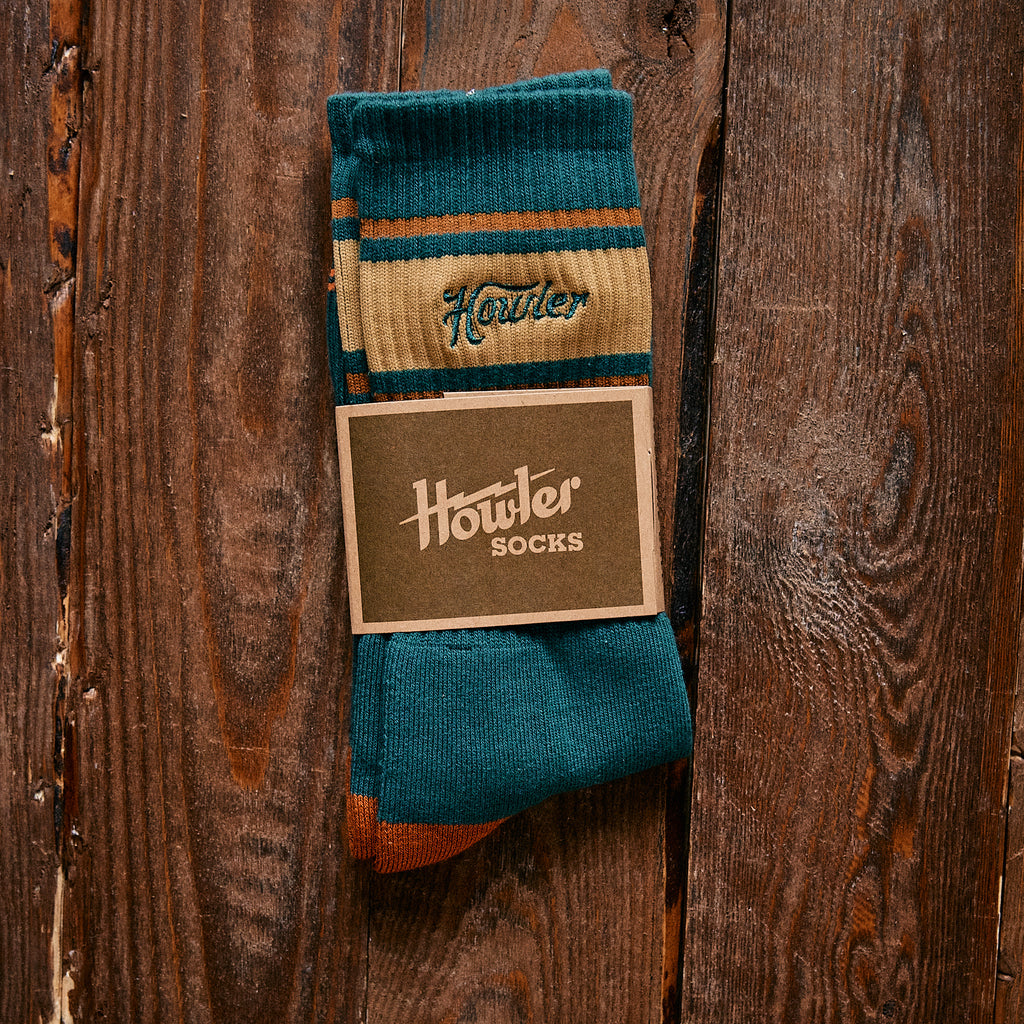 Howler Brothers - Socks - Green/brown