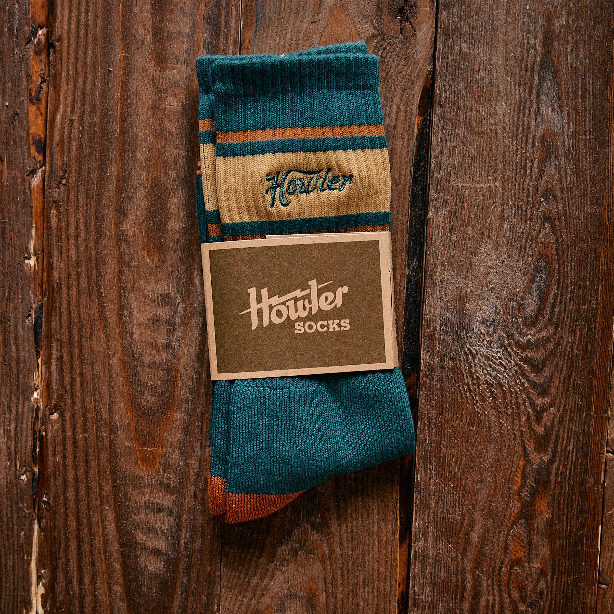 Howler Brothers - Socks - Green/brown