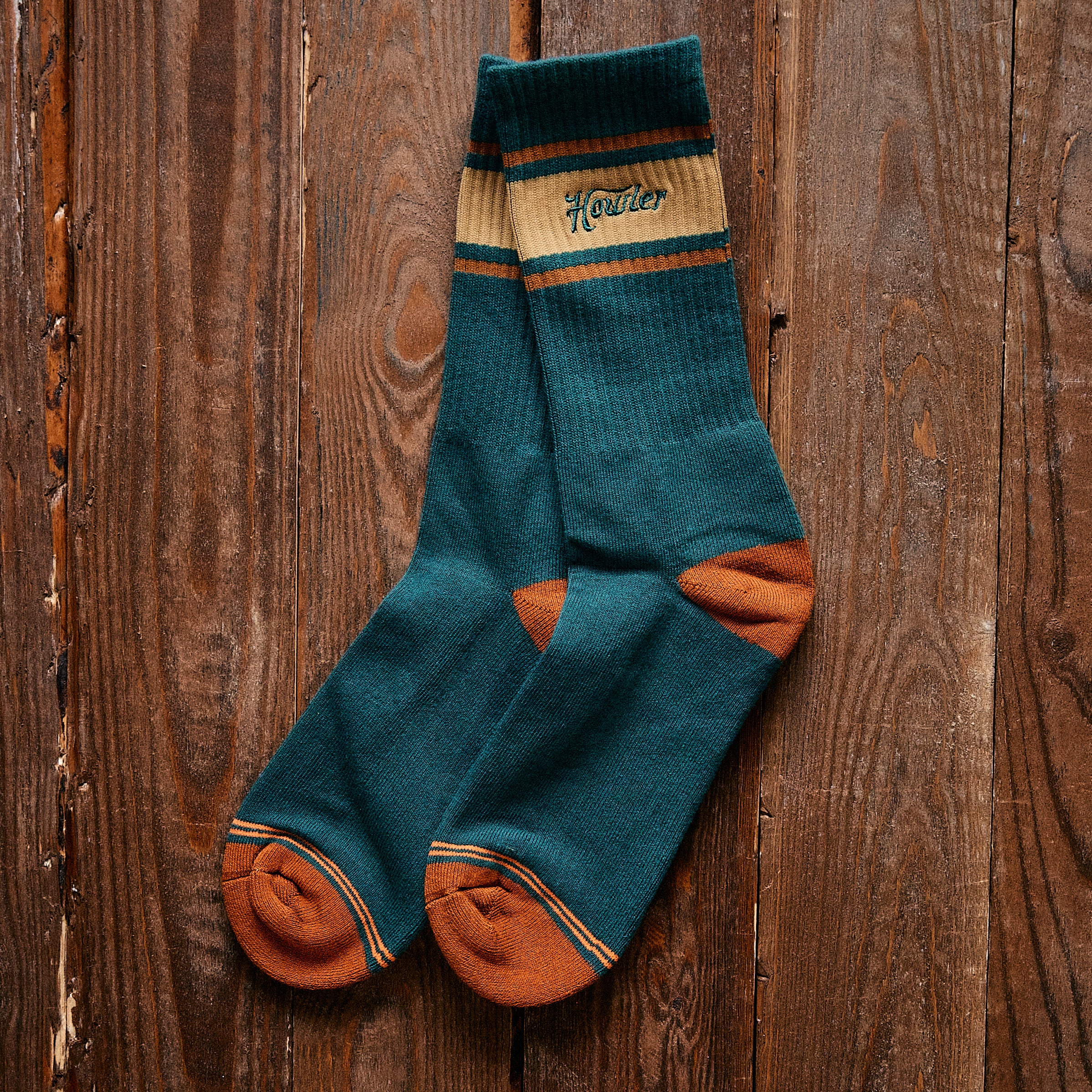 Howler Brothers - Socks - Green/brown
