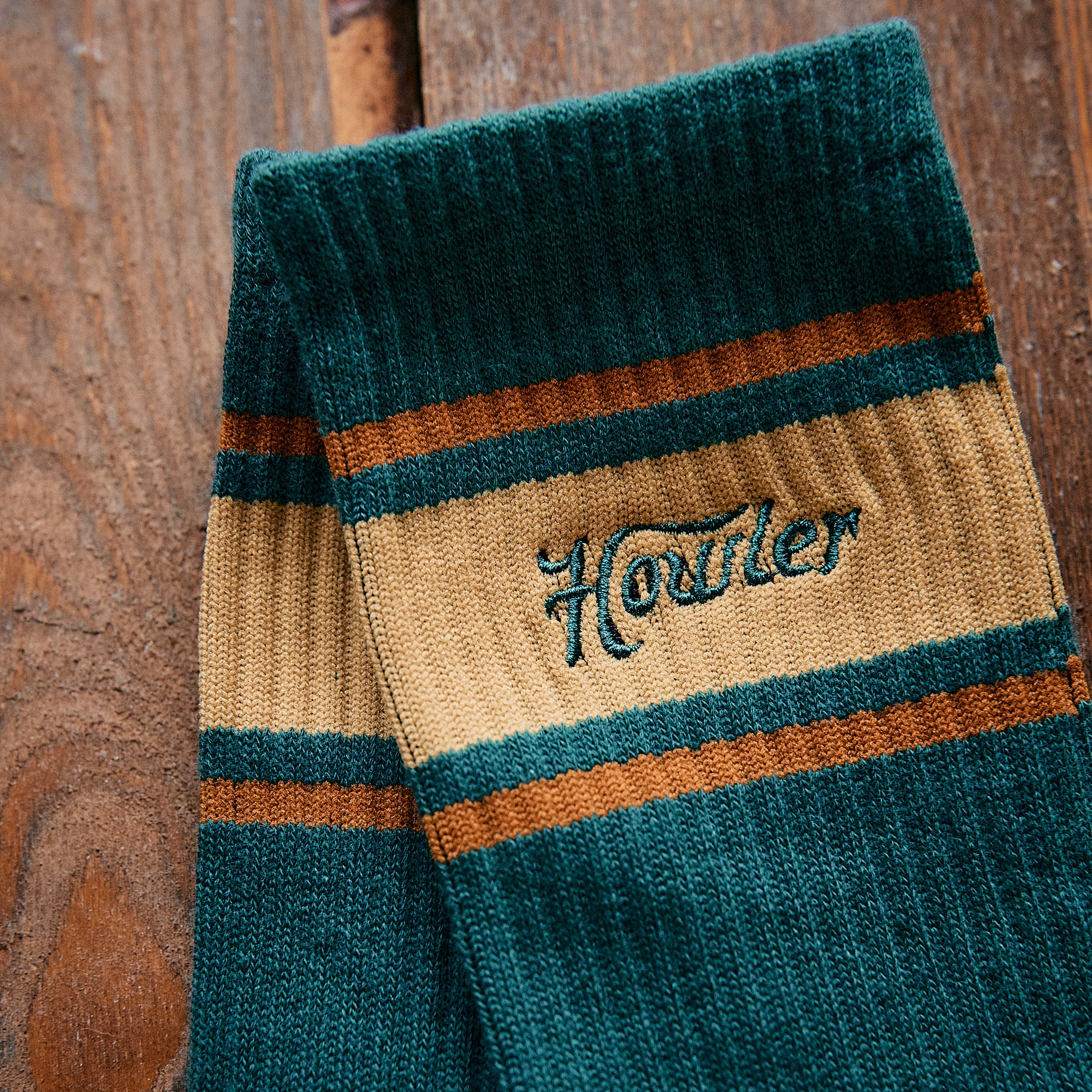 Howler Brothers - Socks - Green/brown