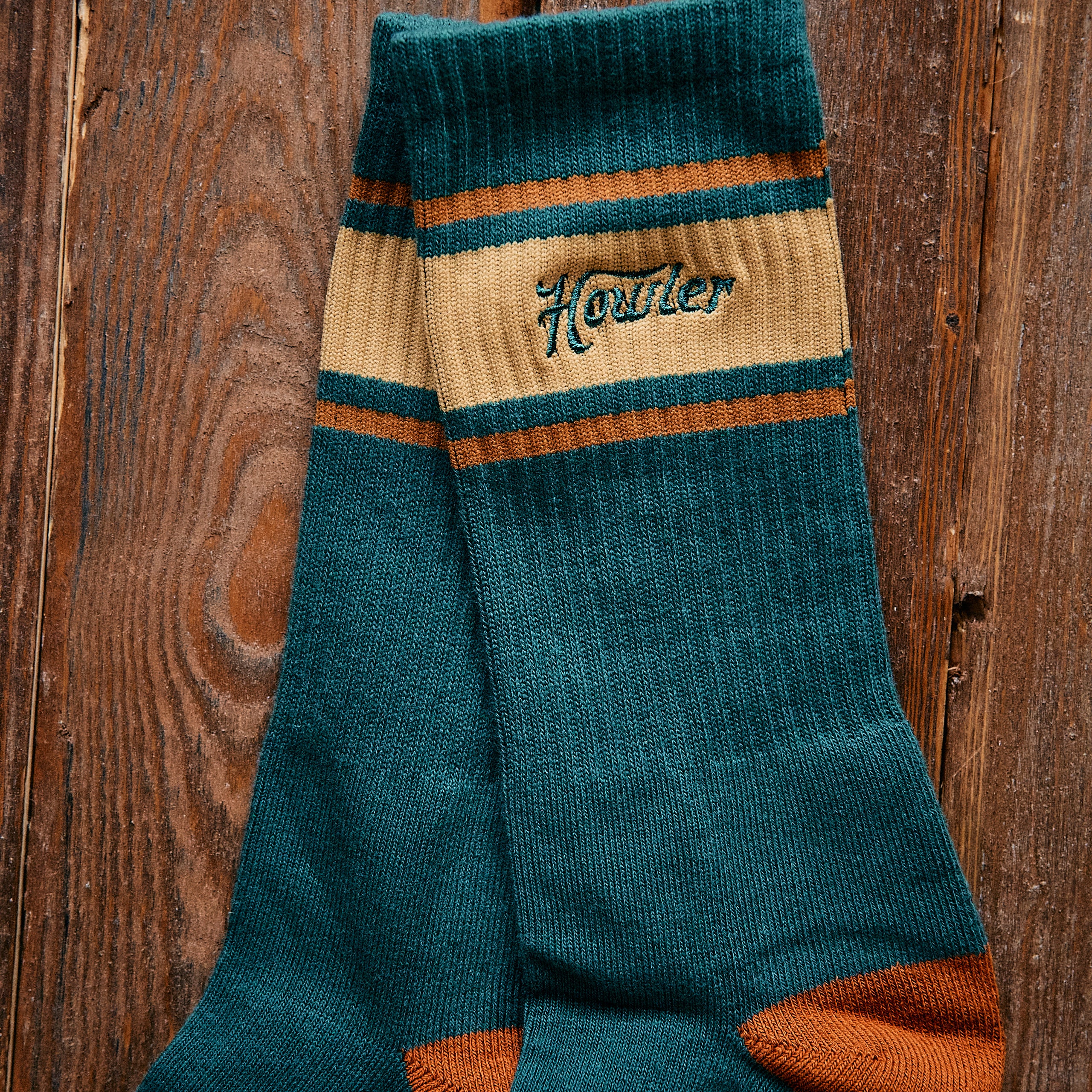 Howler Brothers - Socks - Green/brown