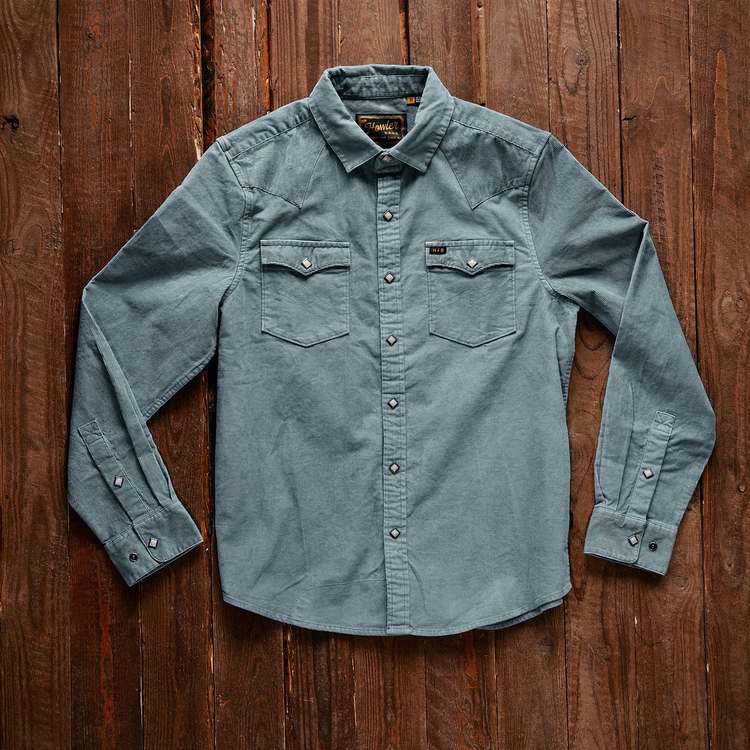 Howler Brothers - Banning Corduroy shirt - Iron Blue