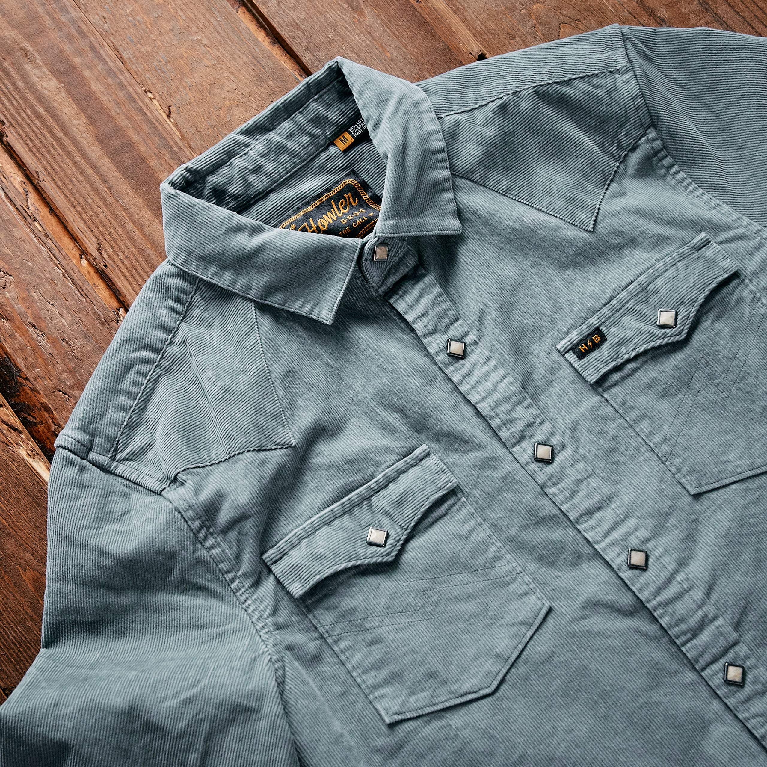 Howler Brothers - Banning Corduroy shirt - Iron Blue