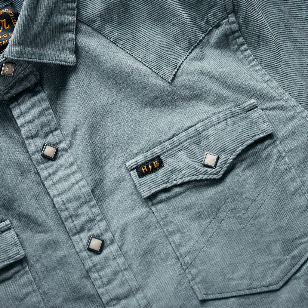 Howler Brothers - Banning Corduroy shirt - Iron Blue