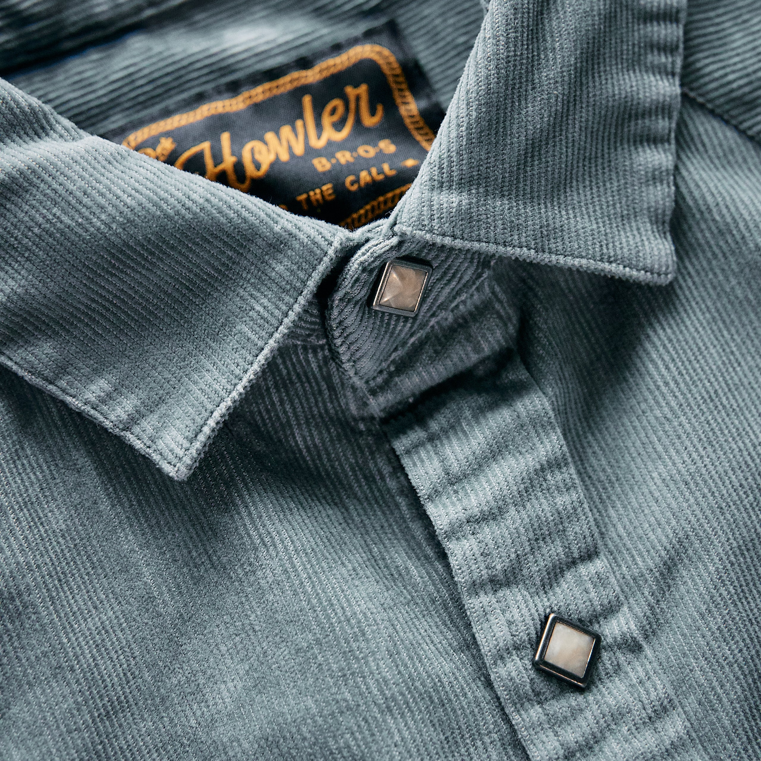 Howler Brothers - Banning Corduroy shirt - Iron Blue