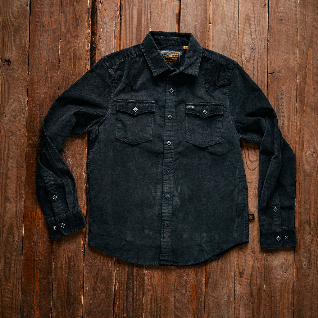 Howler Brothers - Banning Corduroy shirt - Sort