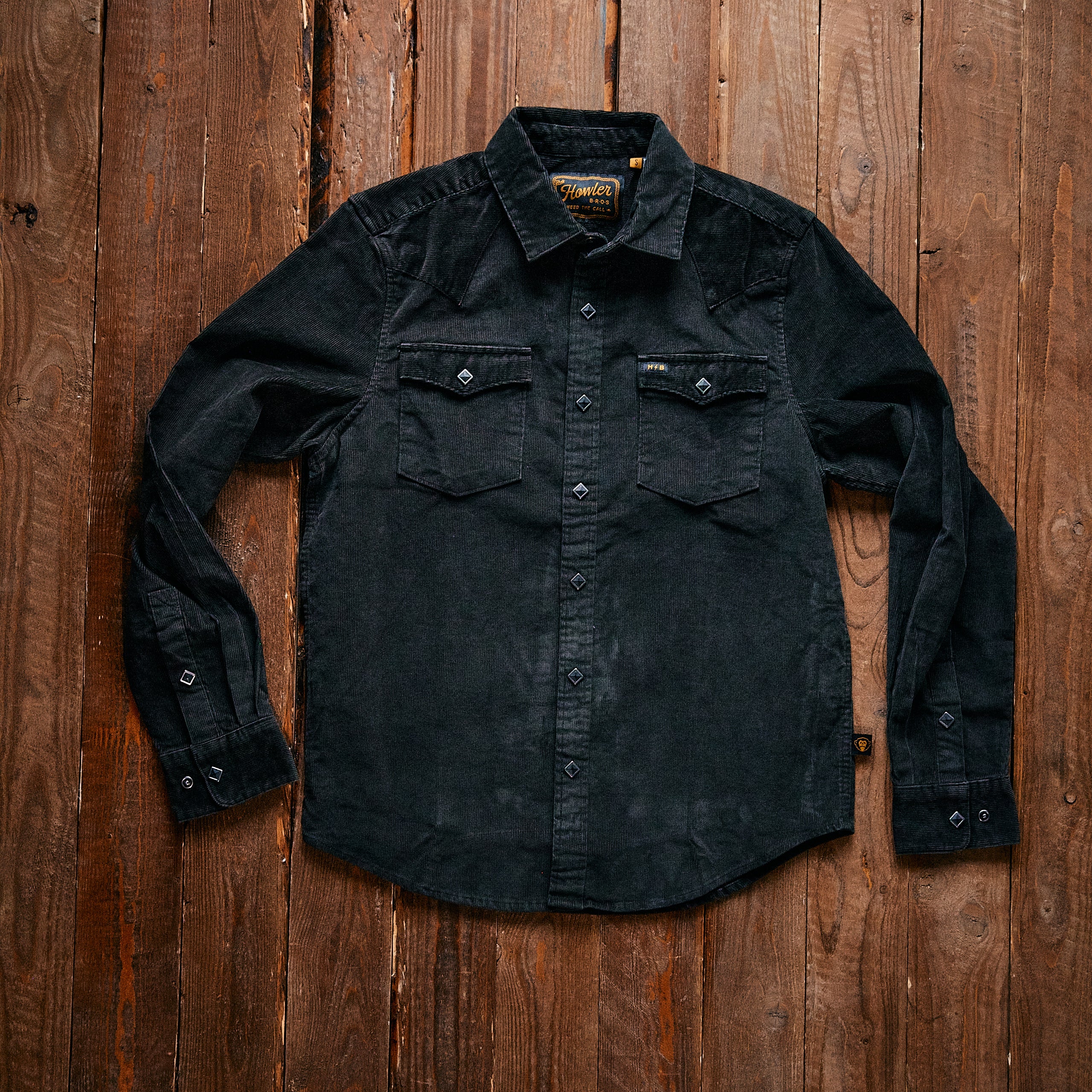 Howler Brothers - Banning Corduroy shirt - Sort
