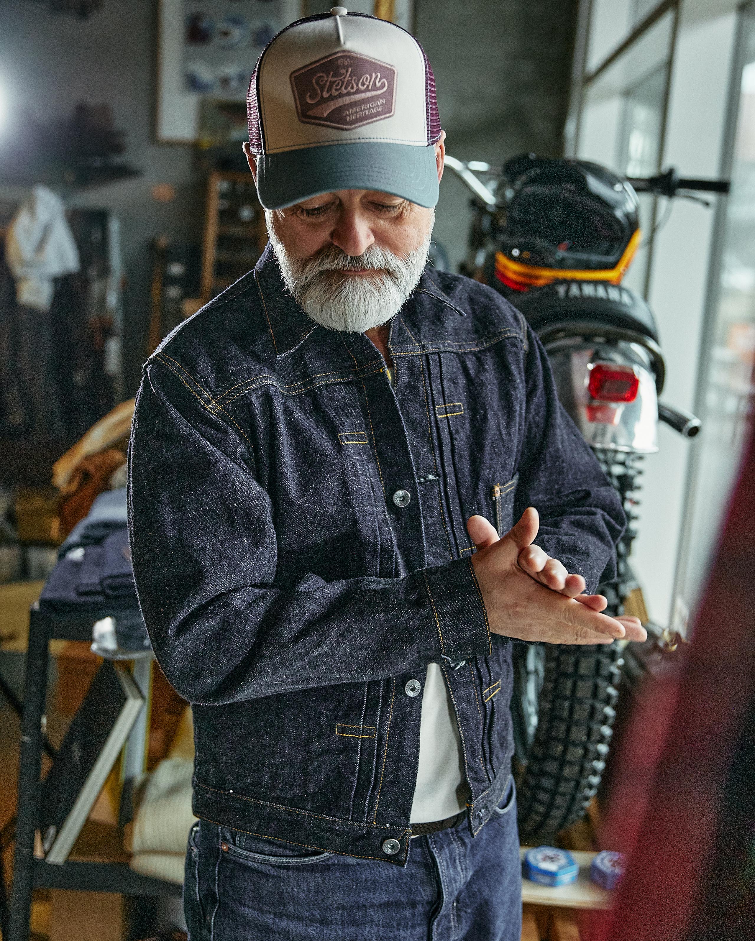 Samurai Jeans - S0555VX WWII-style Denim Jacket – Jake's Apparel