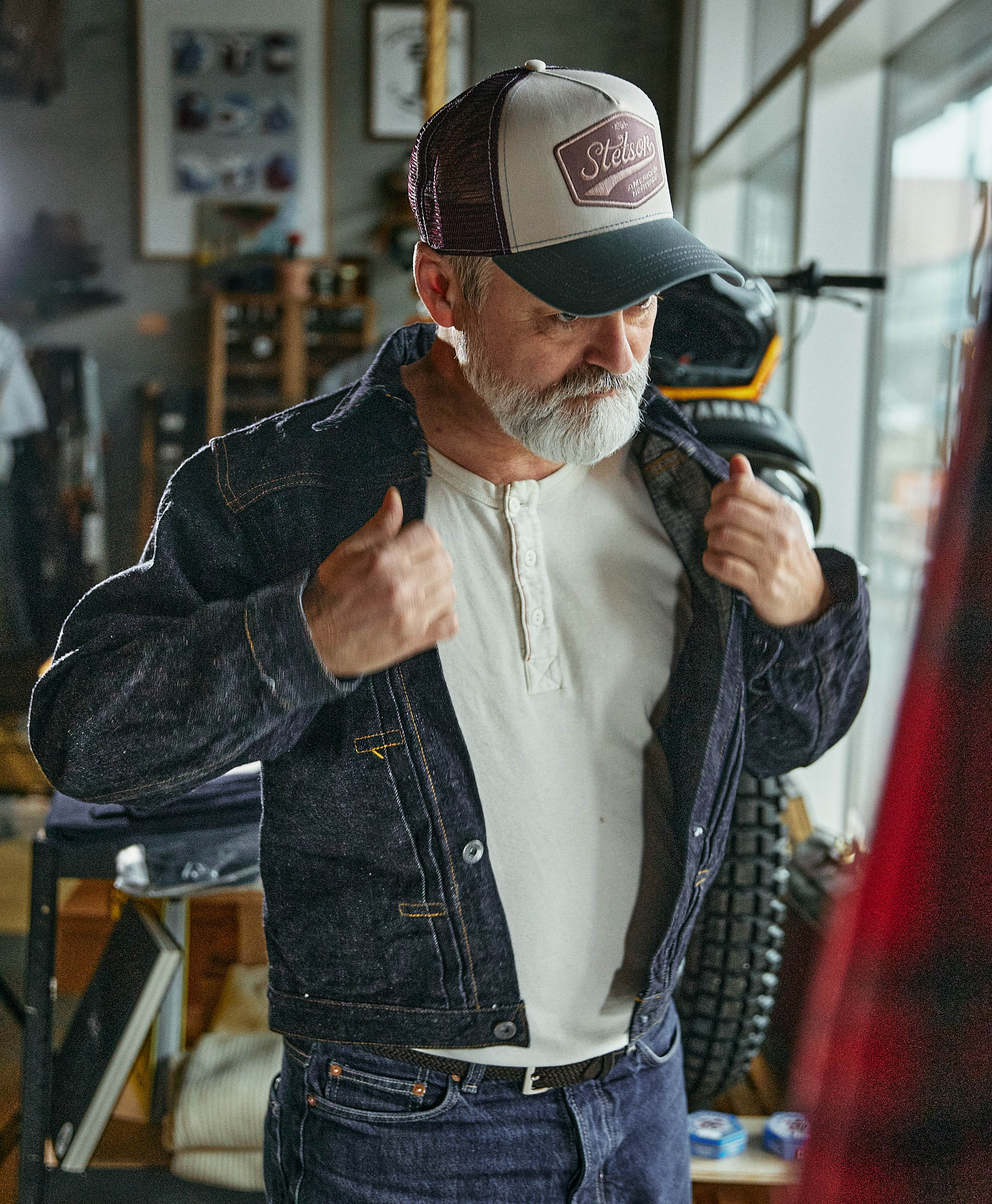 Samurai Jeans - S0555VX WWII-style Denim Jacket – Jake's Apparel