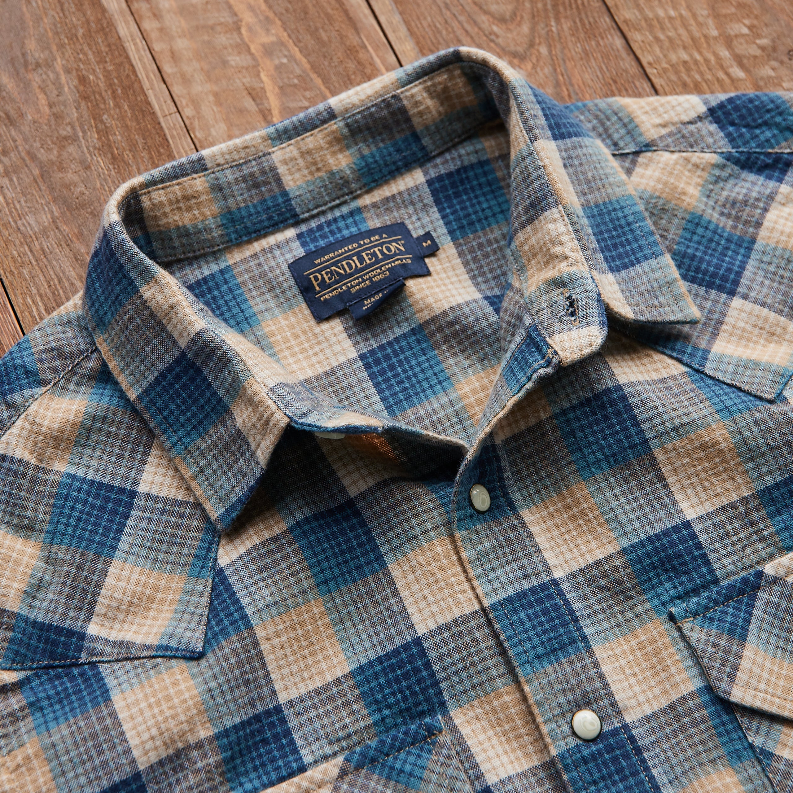Pendleton - WYATT SHIRT - Brown/Blue