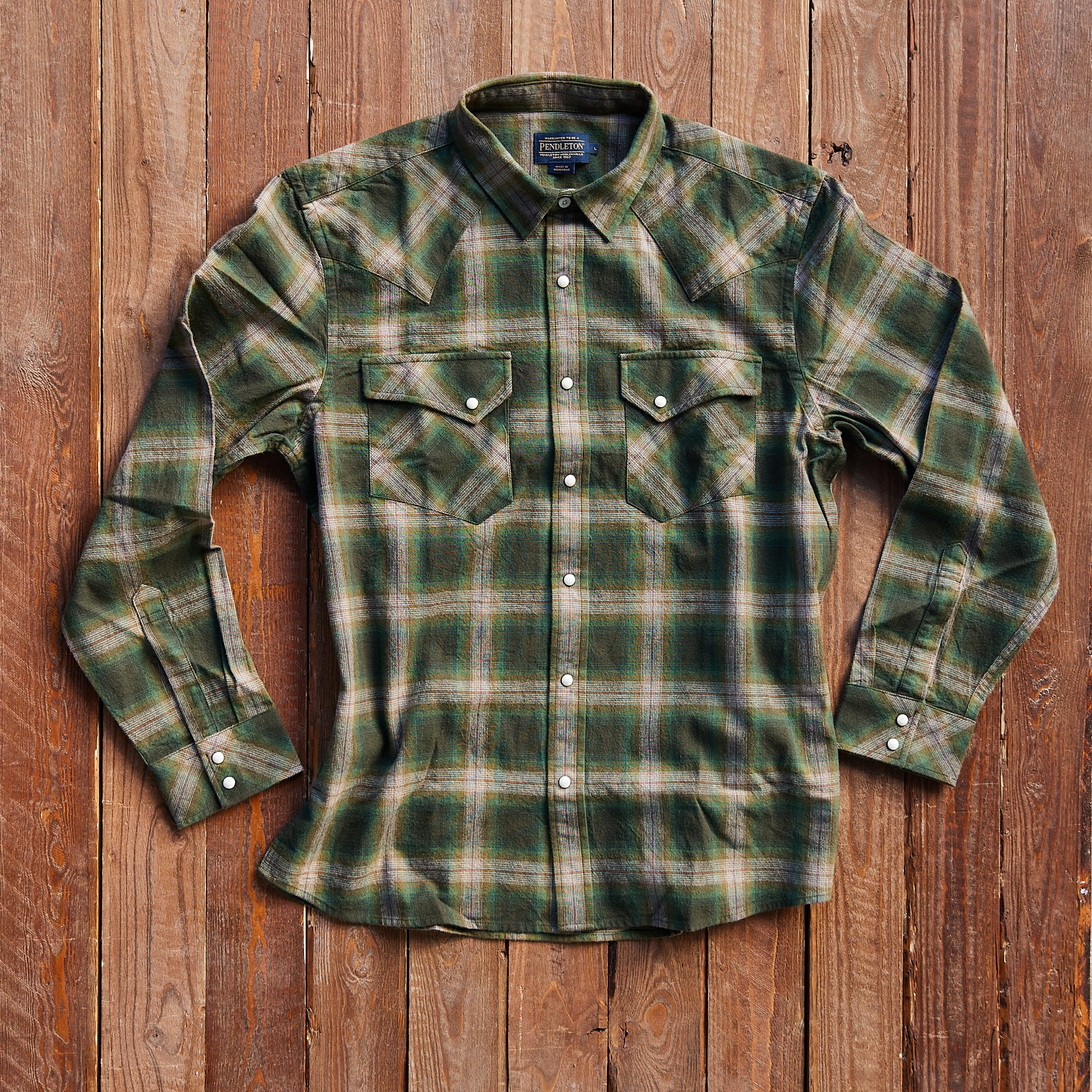 Pendleton - WYATT SHIRT - Brown/Blue