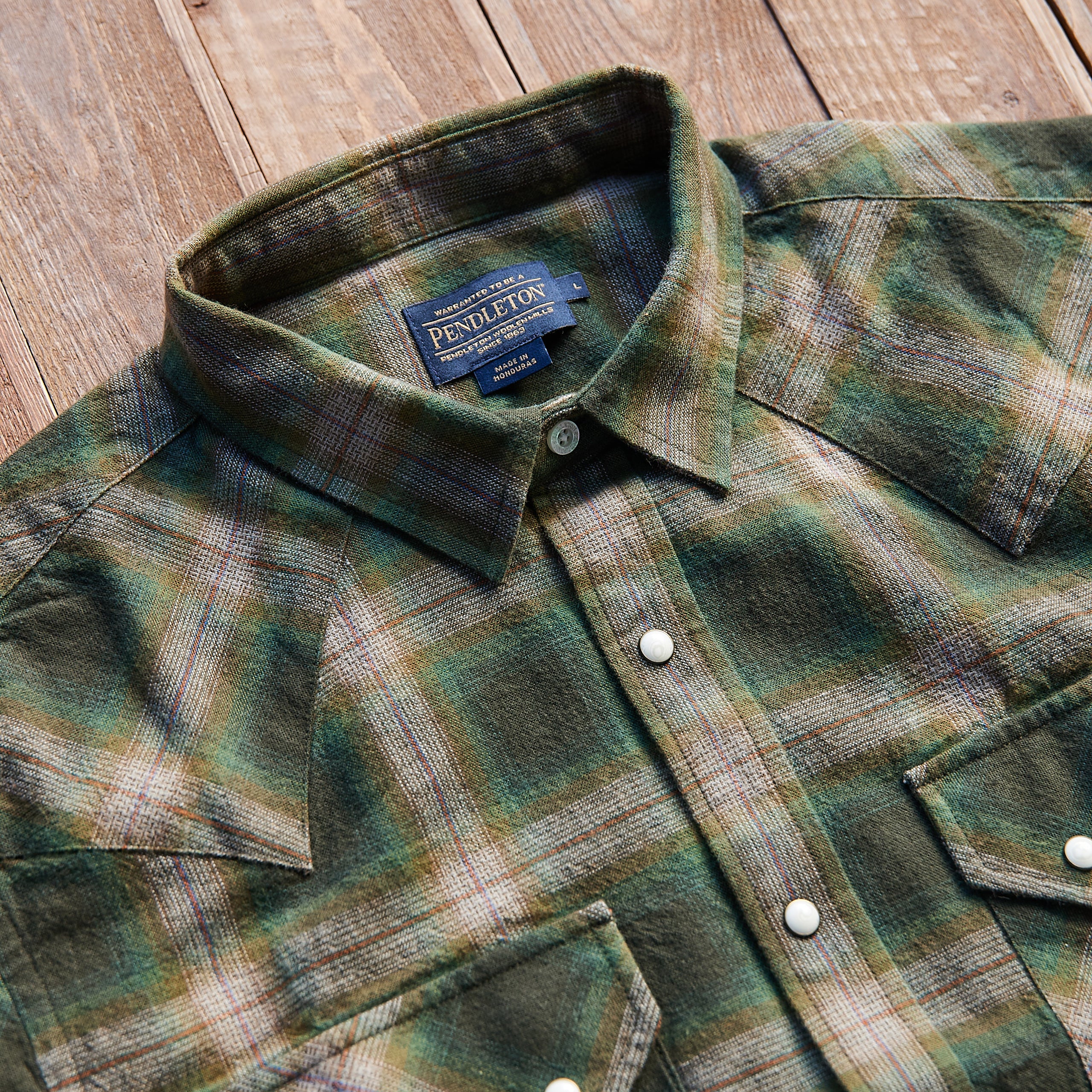 Pendleton - WYATT SHIRT - Brown/Blue