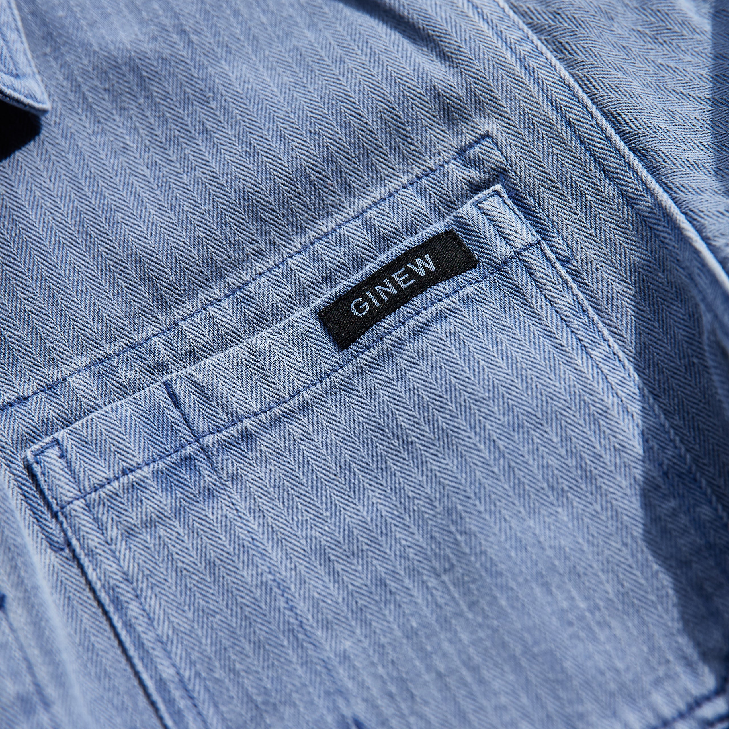Ginew - Barn Jacket Indigo Herringbone