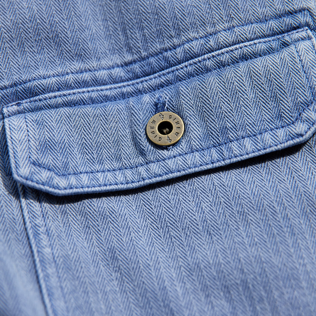 Ginew - Barn Jacket Indigo Herringbone