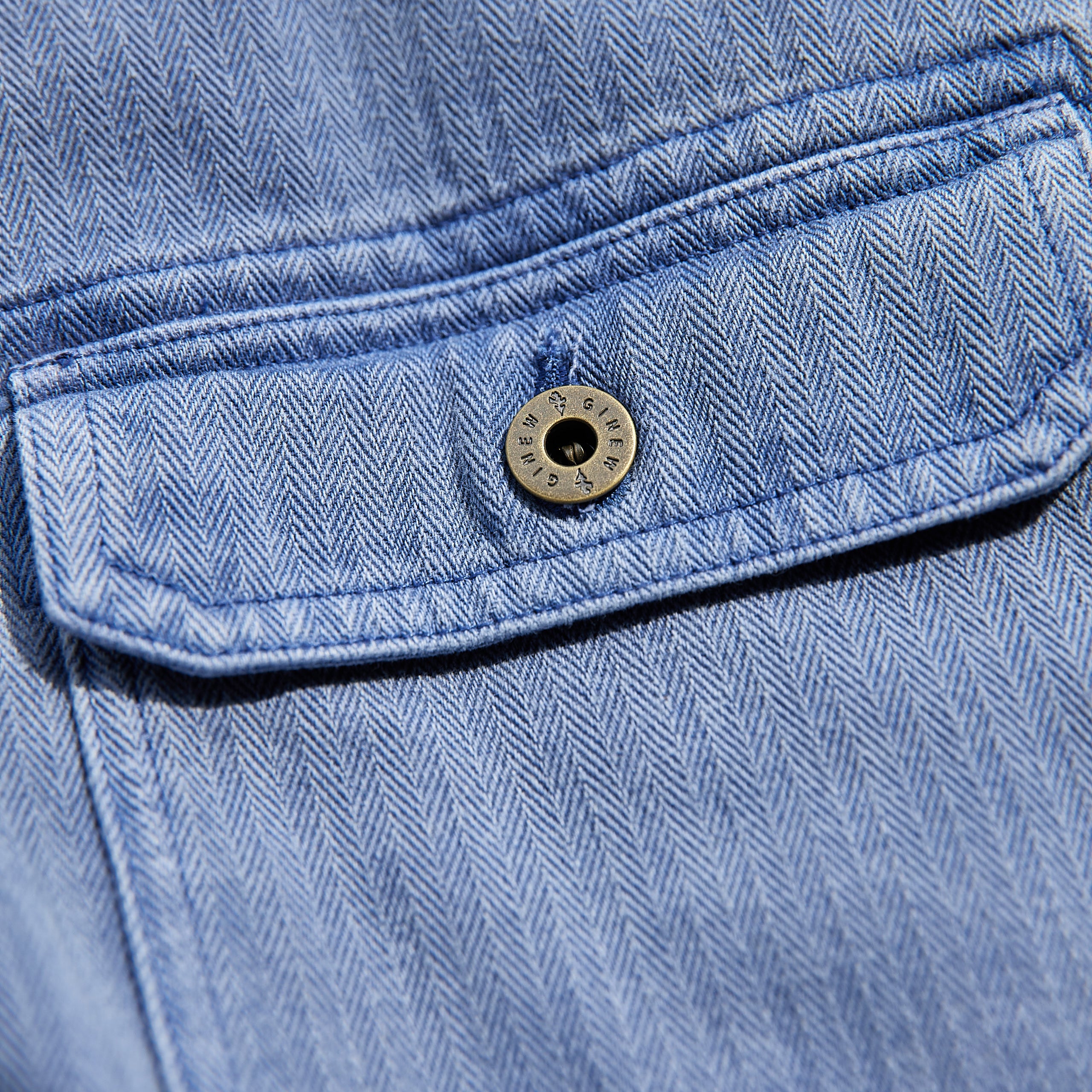 Ginew - Barn Jacket Indigo Herringbone