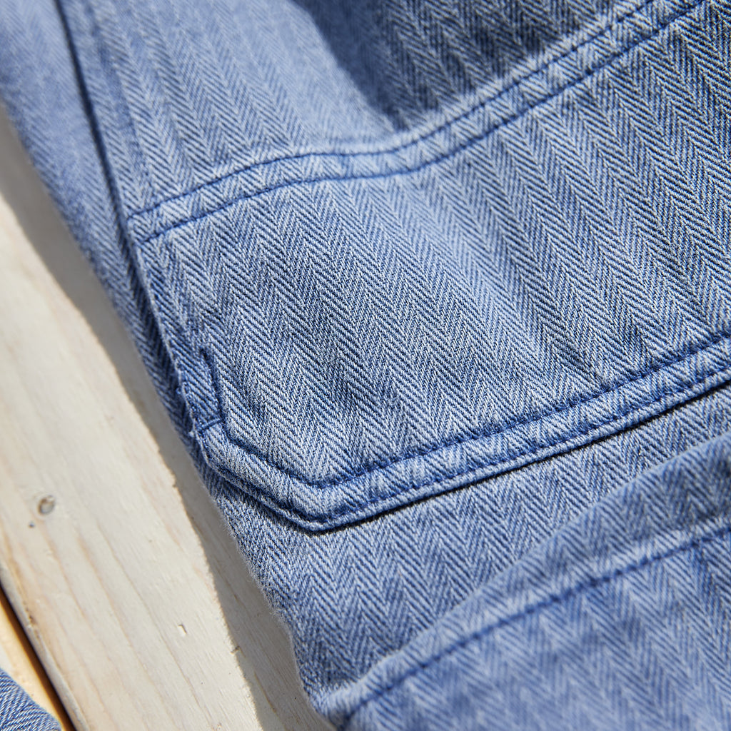 Ginew - Barn Jacket Indigo Herringbone