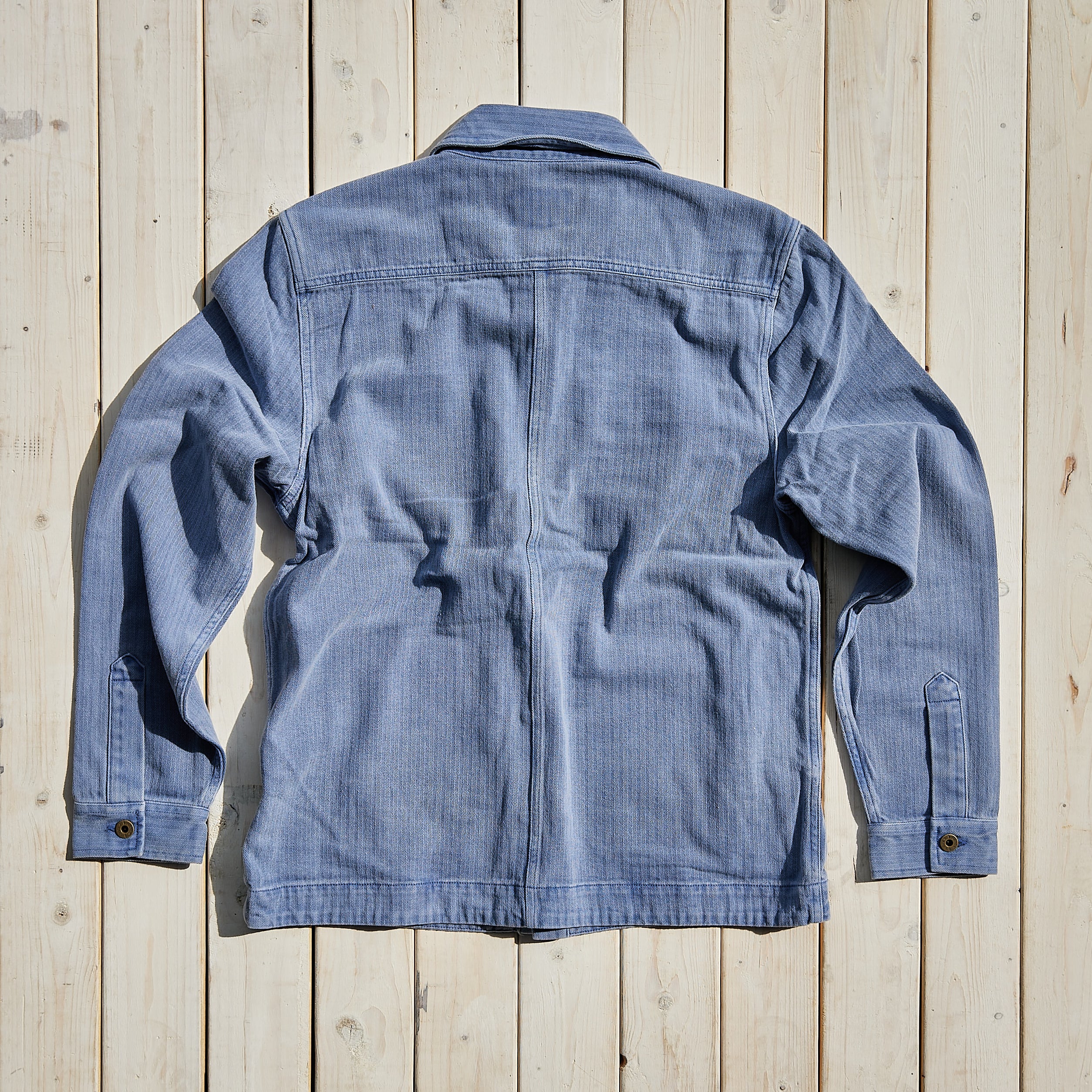 Ginew - Barn Jacket Indigo Herringbone