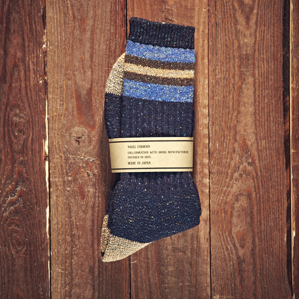 Nigel Cabourn - Sock - ULD/Bomuld/Silke - Blå