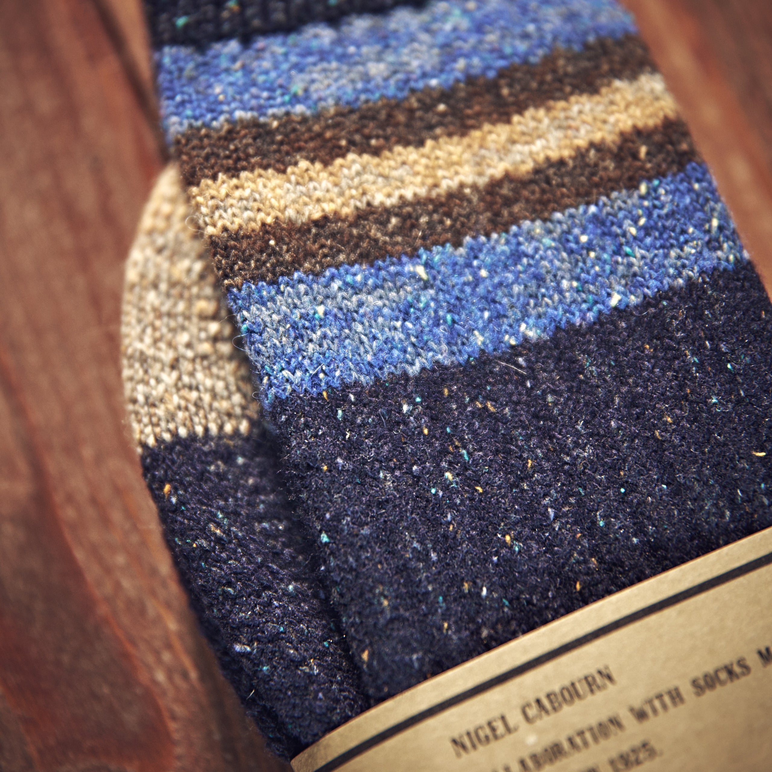 Nigel Cabourn - Sock - ULD/Bomuld/Silke - Blå