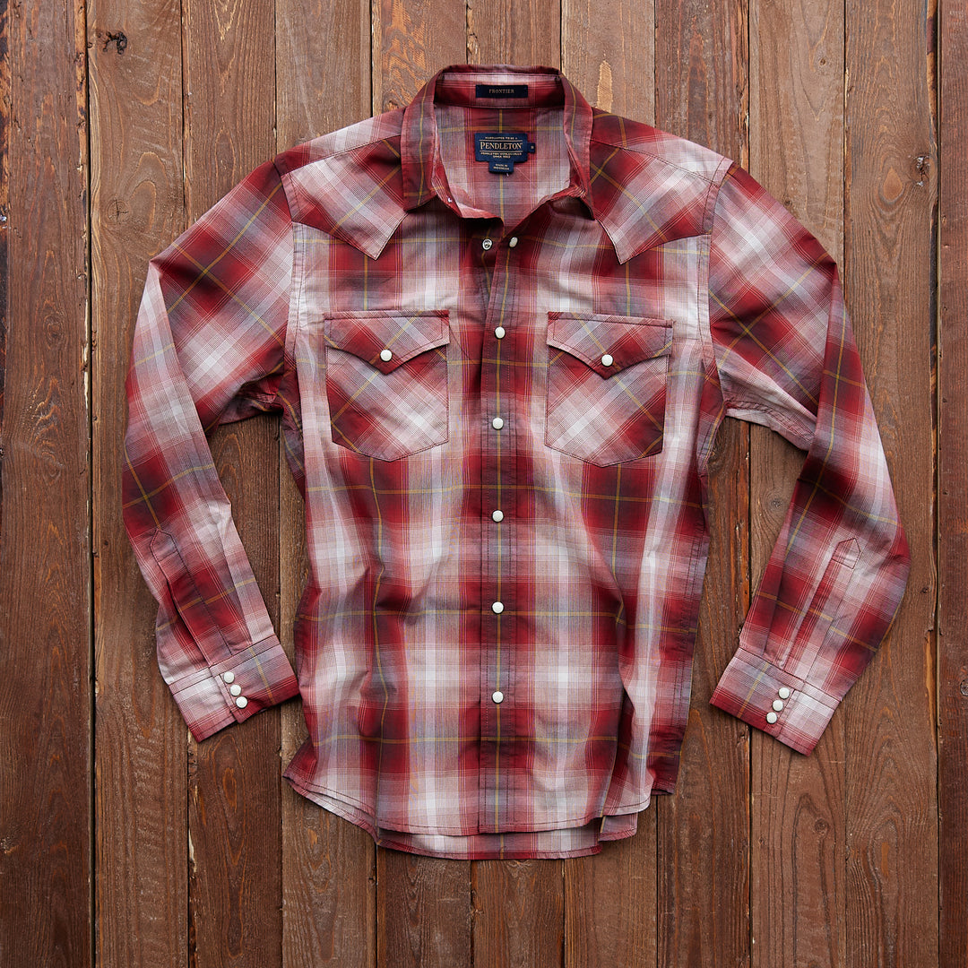 Pendleton - Frontier Shirt - Tan/Dark Red