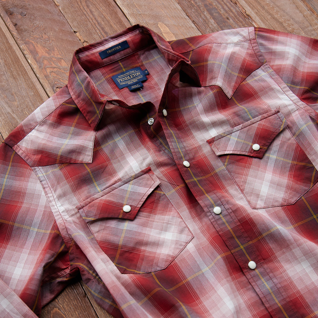Pendleton - Frontier Shirt - Tan/Dark Red