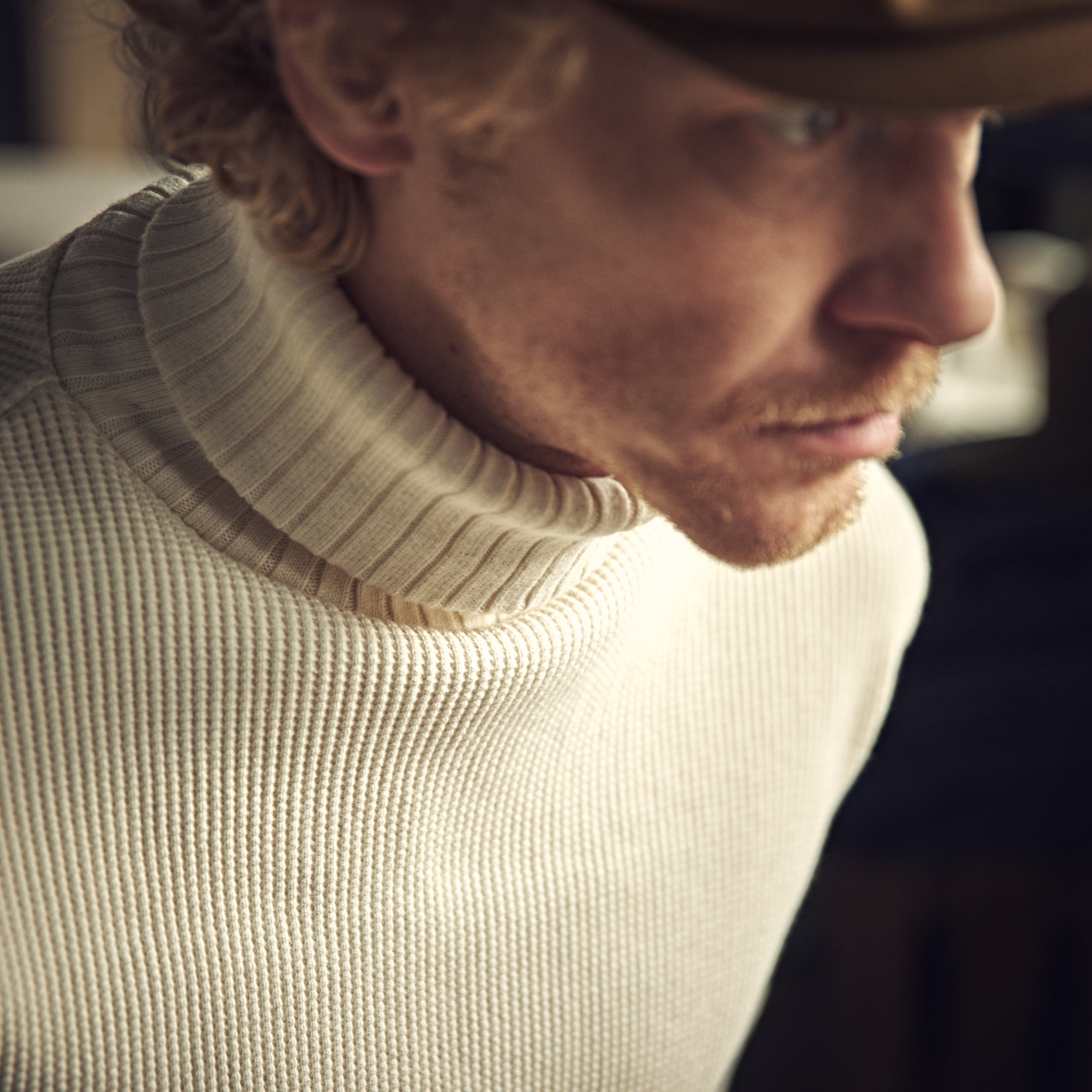 Nigel Cabourn - Rullekrave - Vaffel/Rullekrave - Råhvid