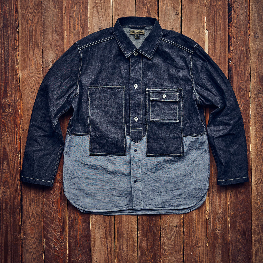 Nigel Cabourn - Utility Shirt Type 2 - Indigo two tone