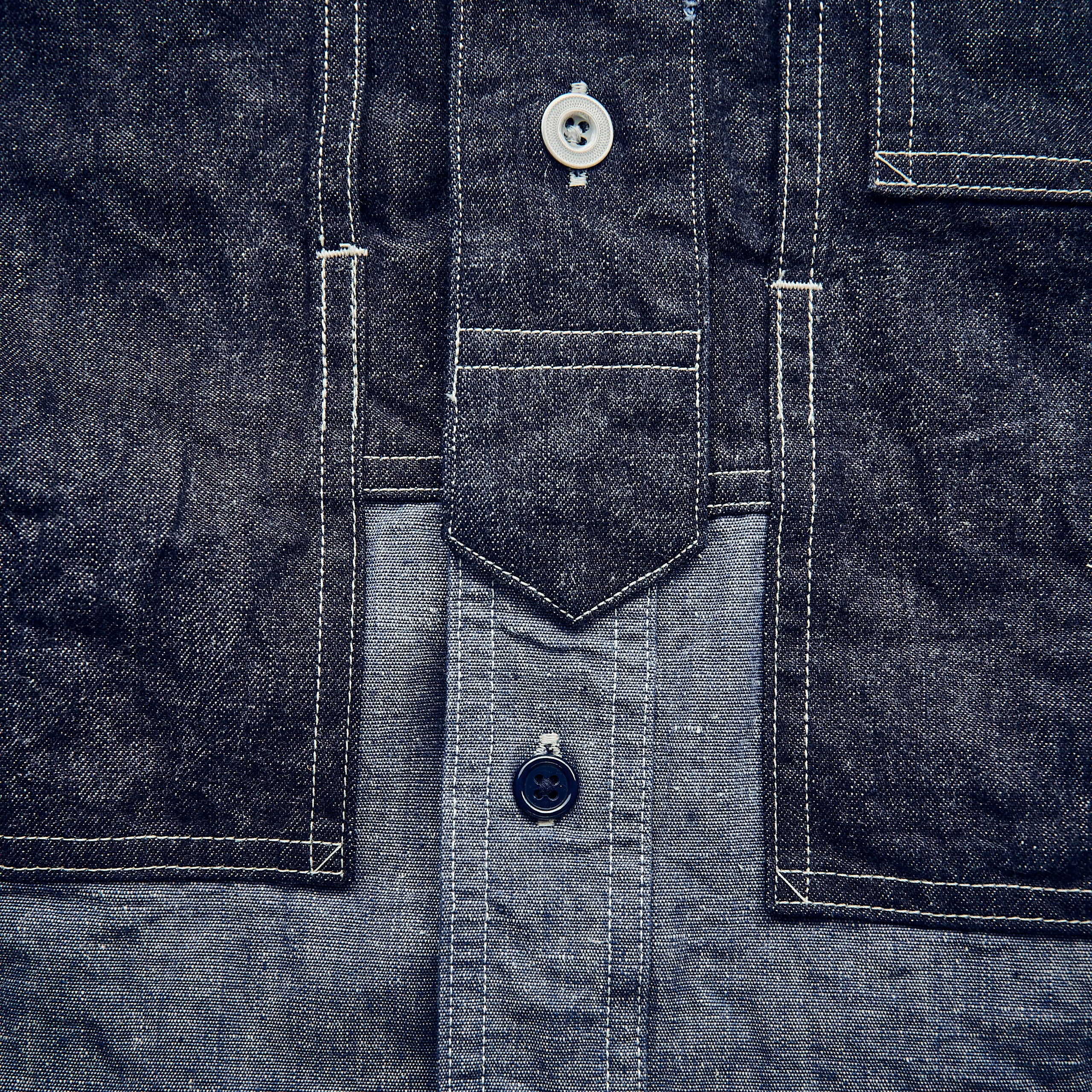 Nigel Cabourn - Utility Shirt Type 2 - Indigo two tone
