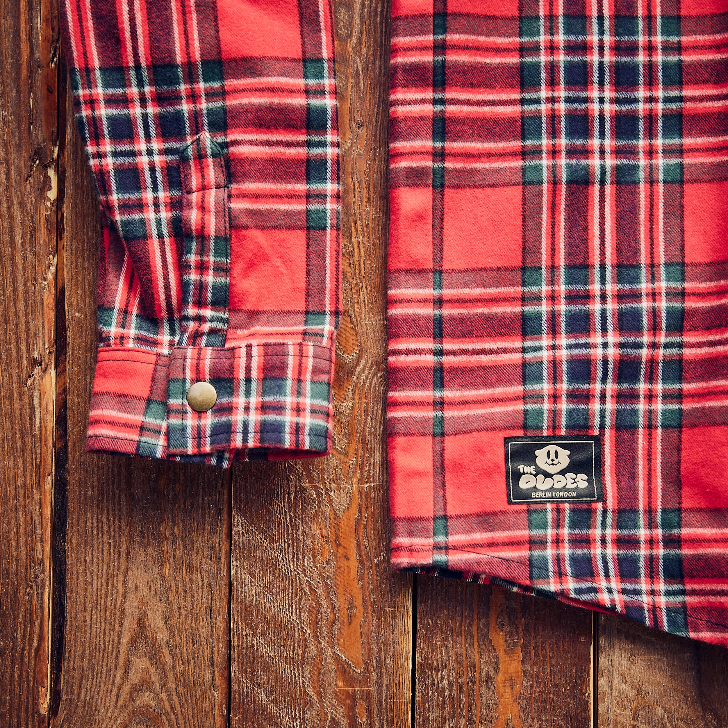 The Dudes - Chuck Flannel - Bright Red