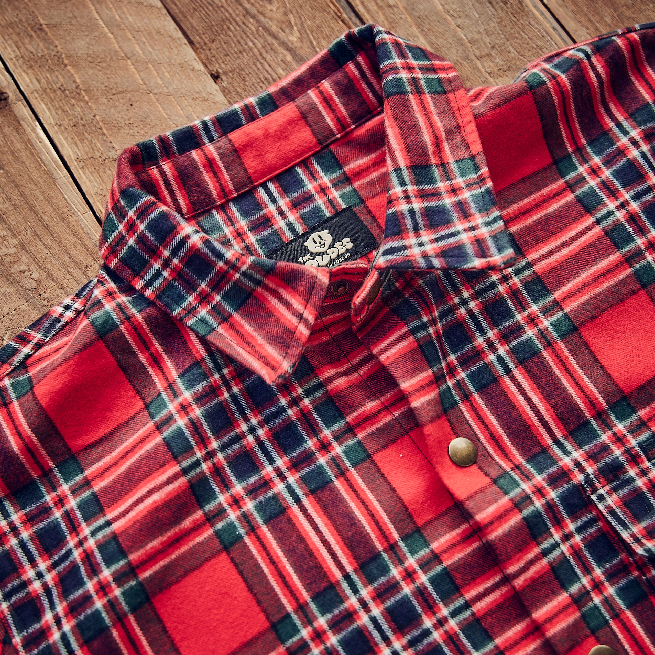 The Dudes - Chuck Flannel - Bright Red
