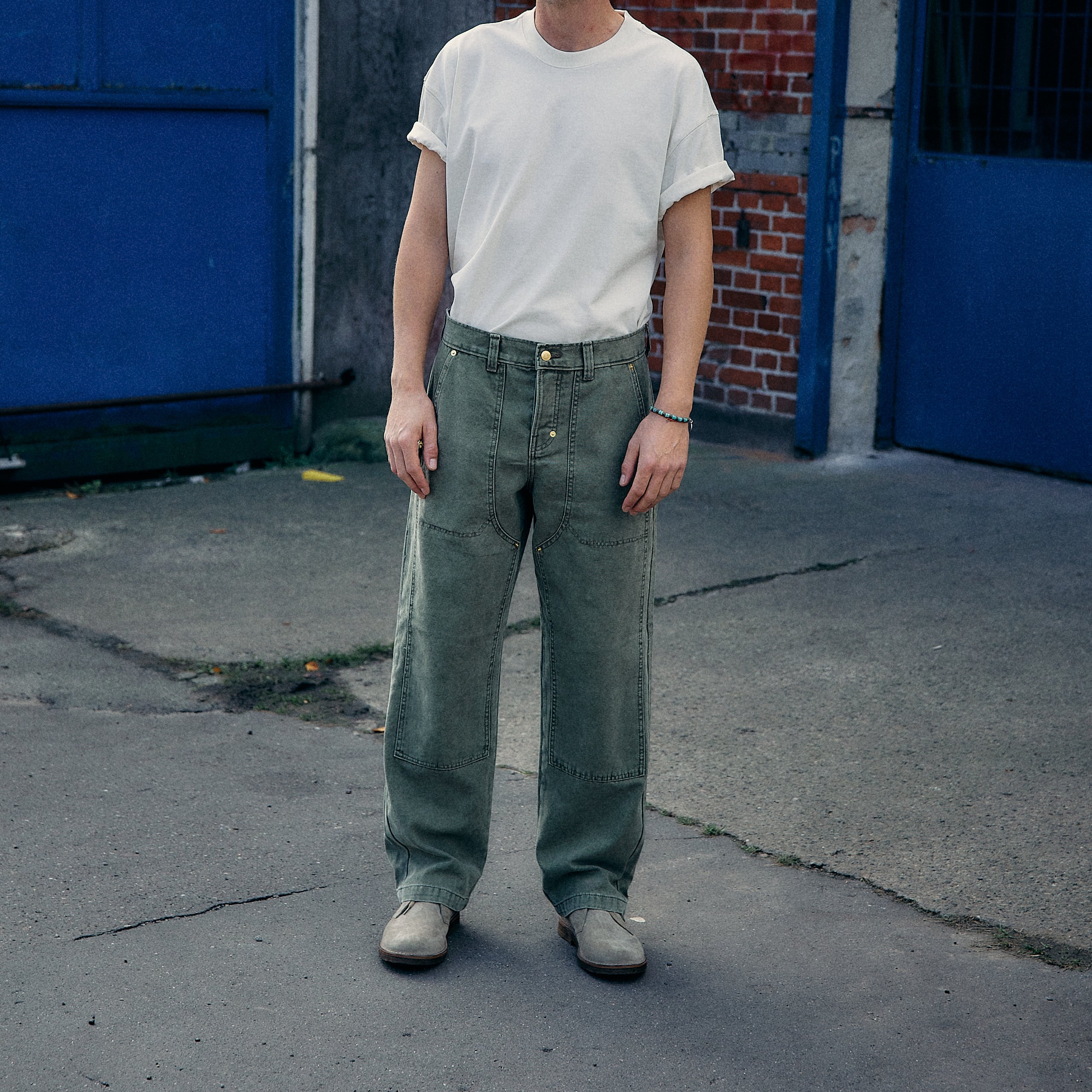 Dickies Threads - TRUCKER PANTS DOUBLE KNEE - Green