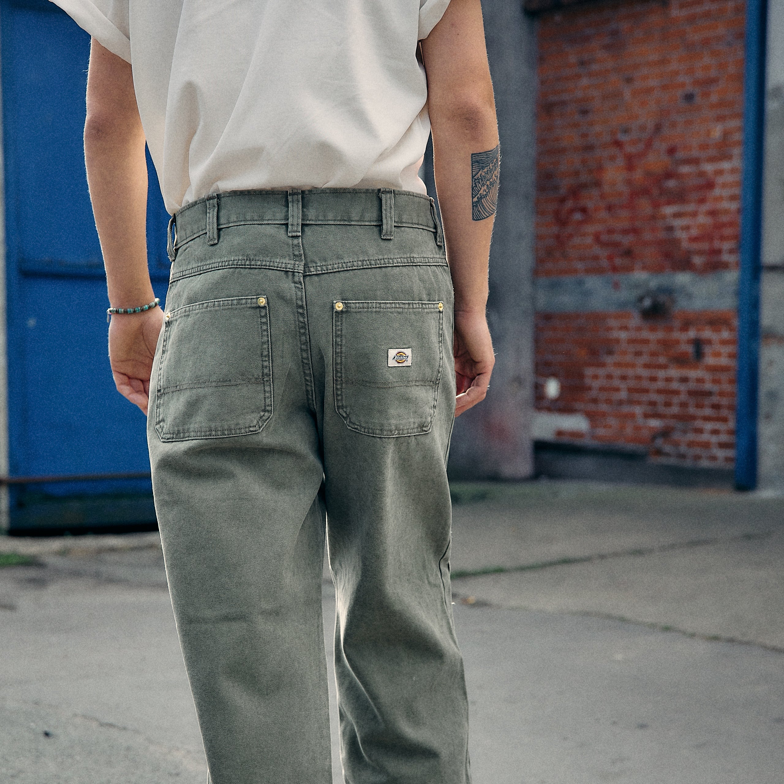 Dickies Threads - TRUCKER PANTS DOUBLE KNEE - Green