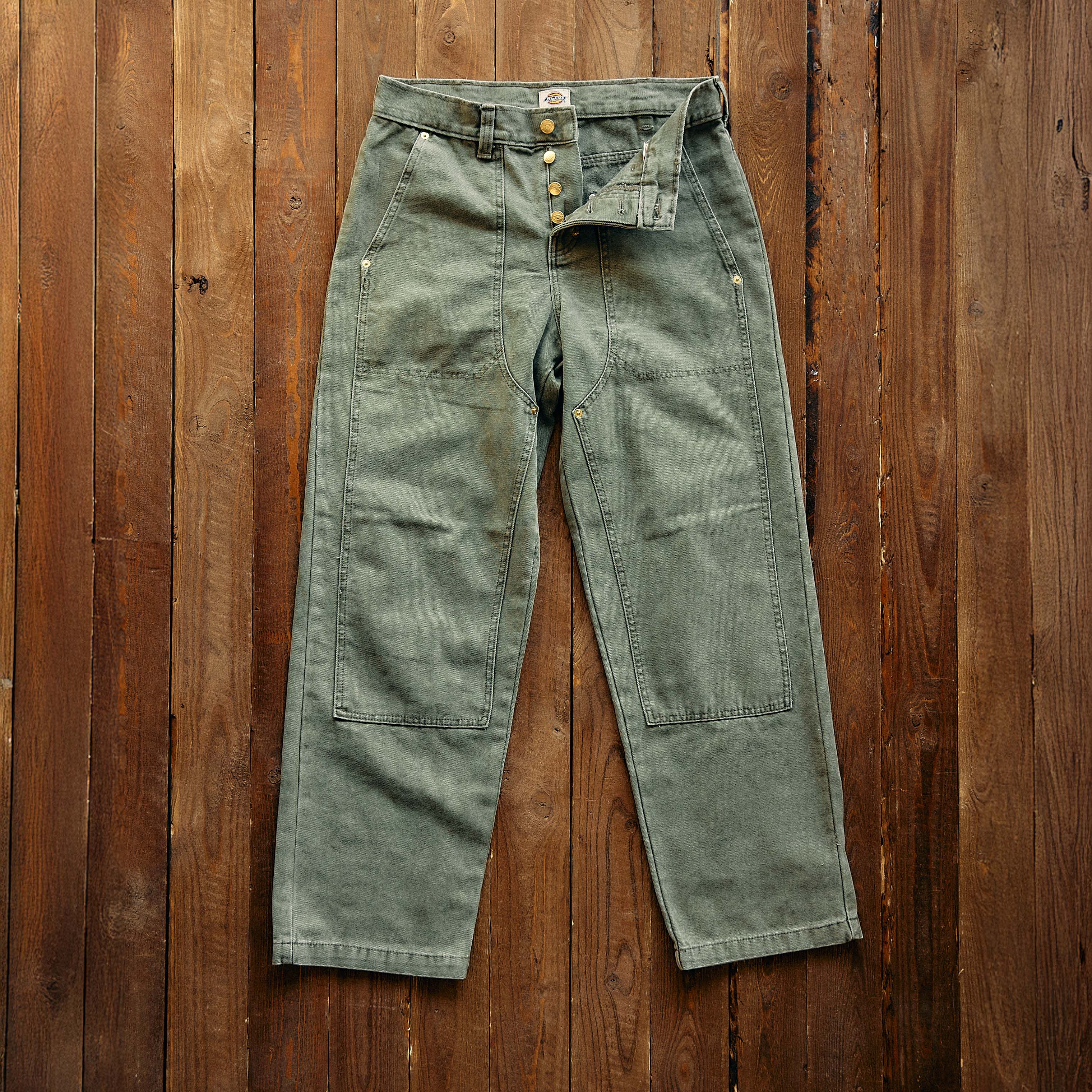 Dickies Threads - TRUCKER PANTS DOUBLE KNEE - Green