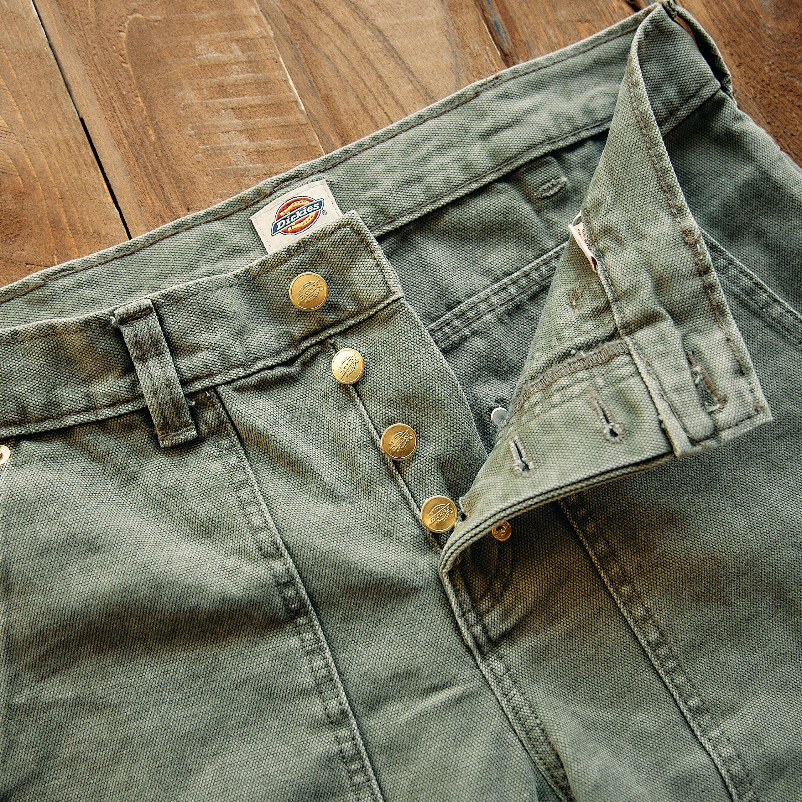 Dickies Threads - TRUCKER PANTS DOUBLE KNEE - Green
