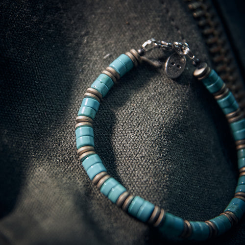 Armbånd - African Heishi - Turkis