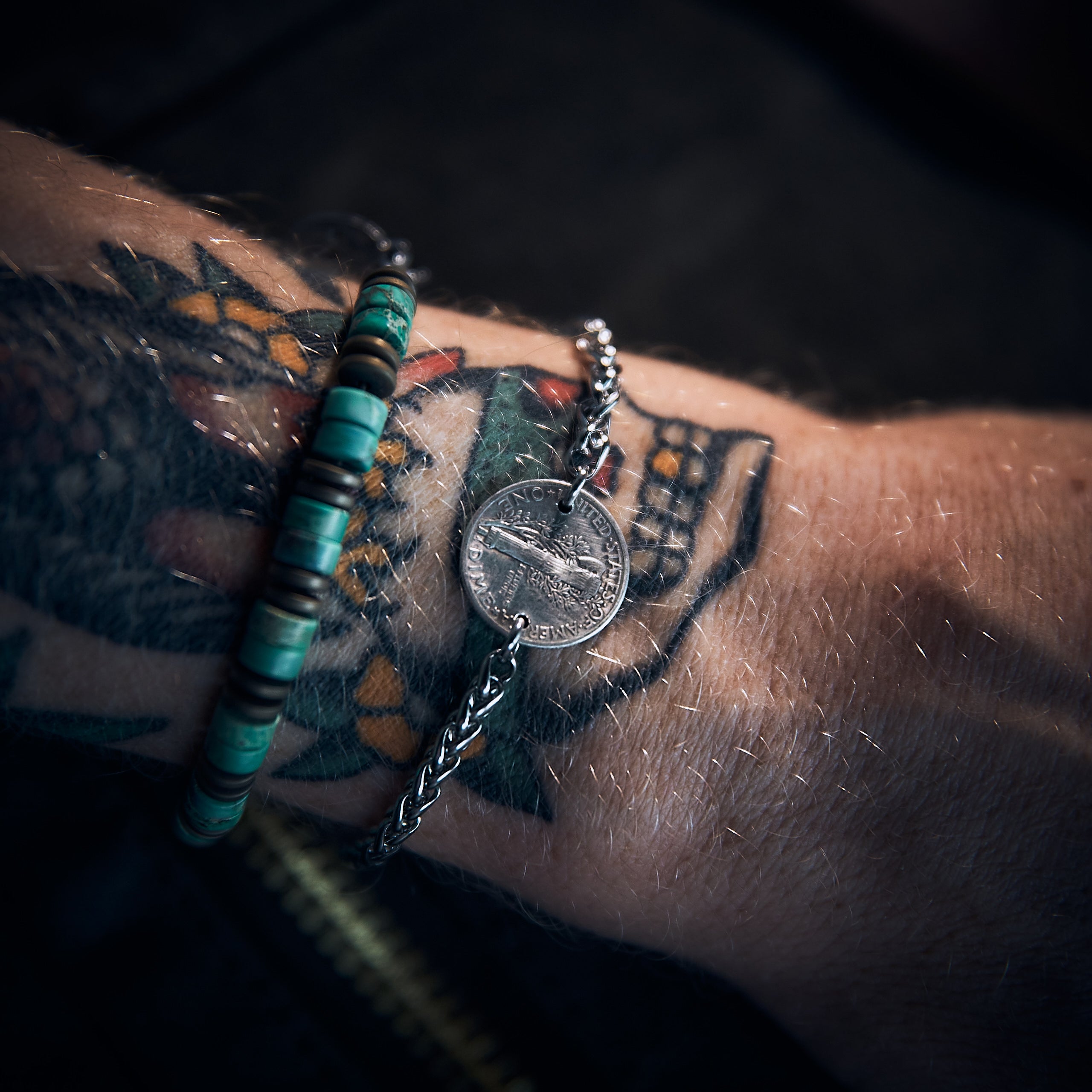 Black Pearl Creations - US Dime Silver - Armbånd