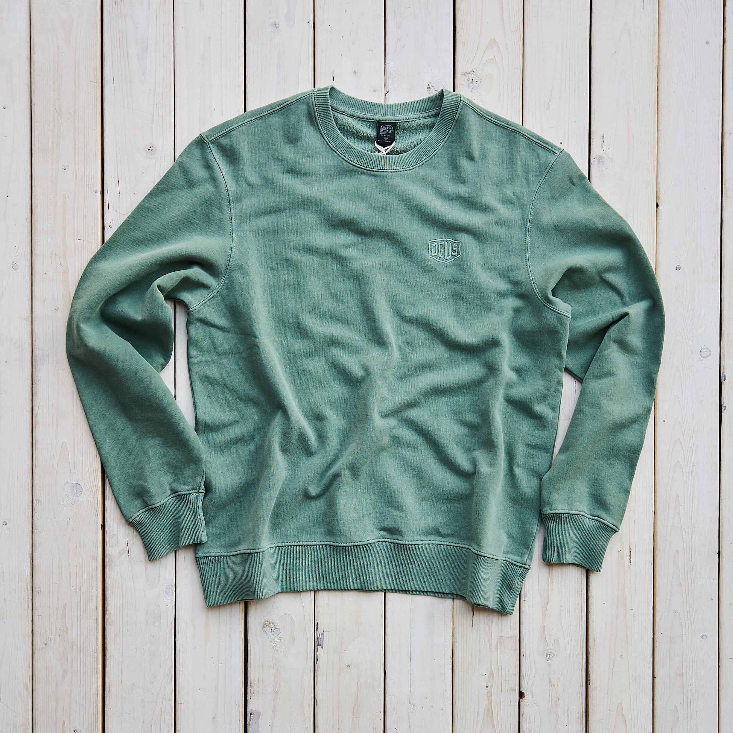 Deus Ex Machina - Shield Logo Garment Dyed Crew